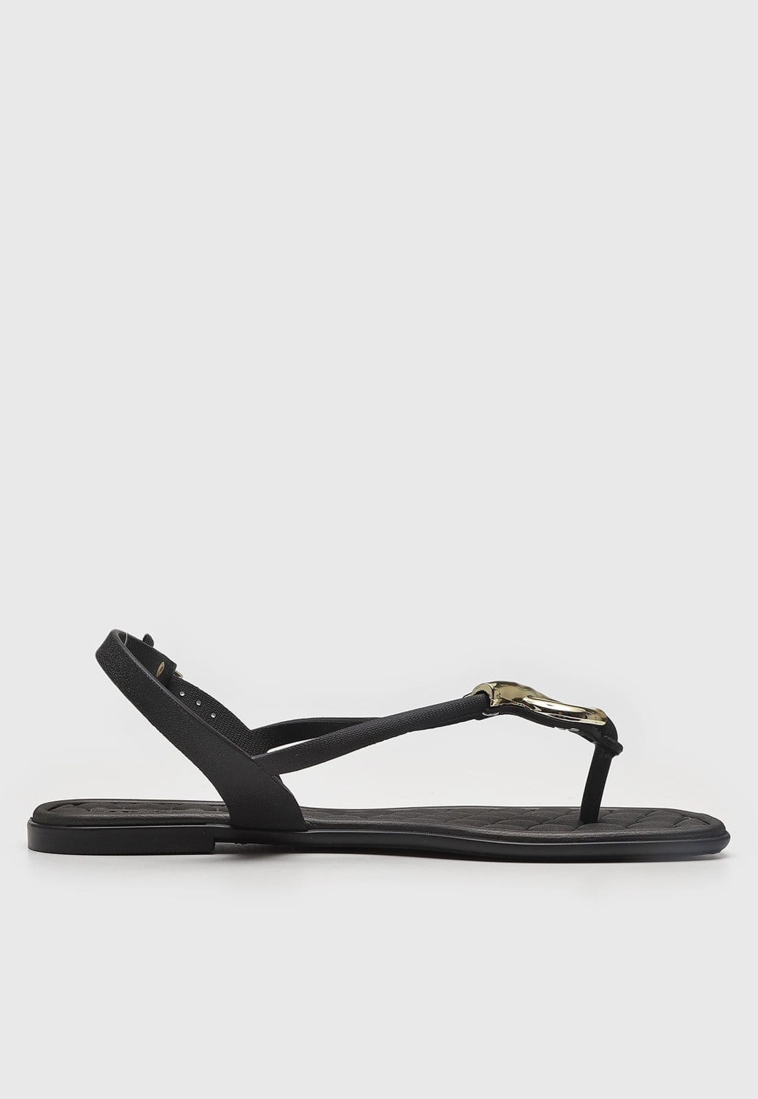 Vista 2 Rasteira Fechada Feminina Moleca Bico Quadrado Preta MOLECA preto