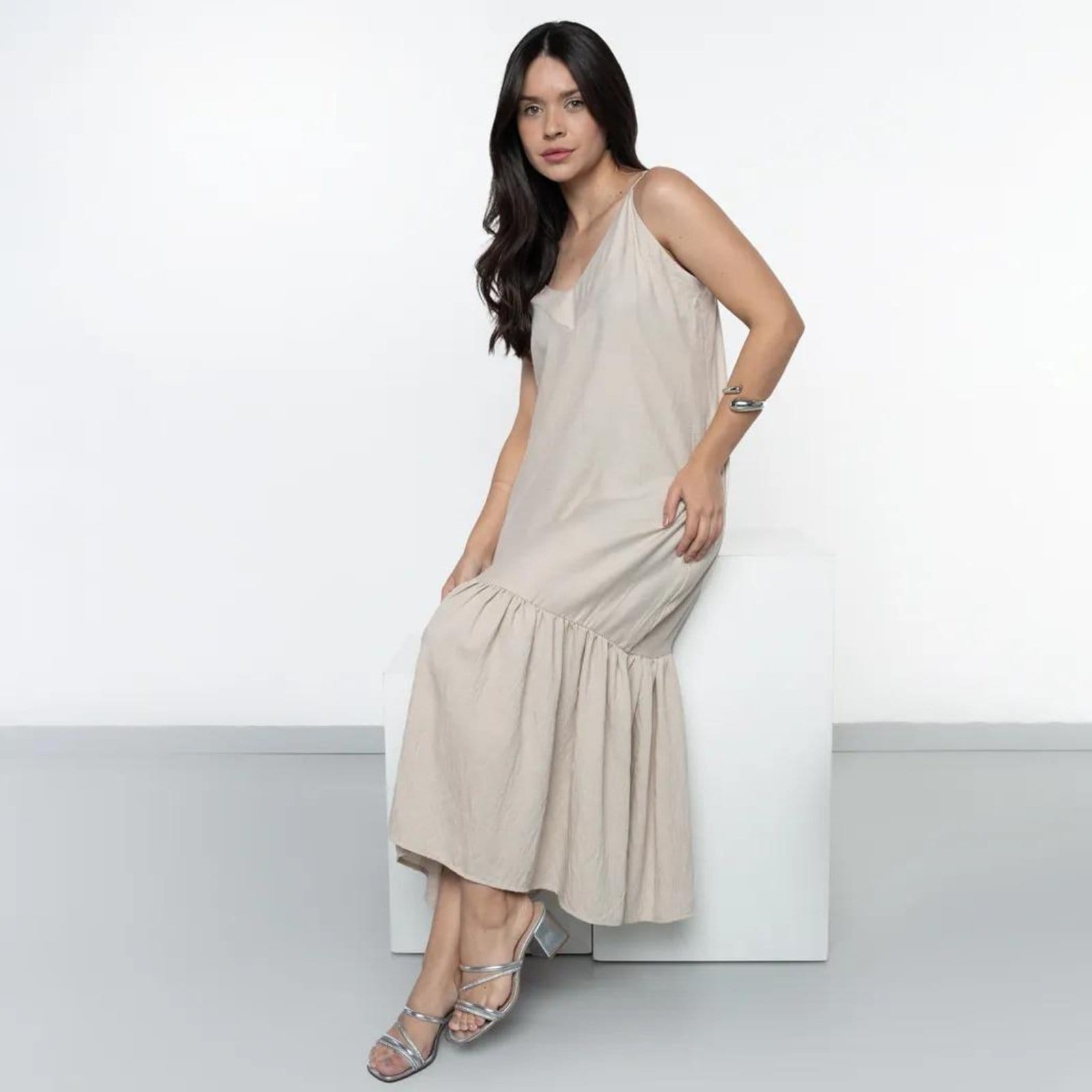 Vista 2 Tamanco M Shuz Brilho Casual Feminino M Shuz prata