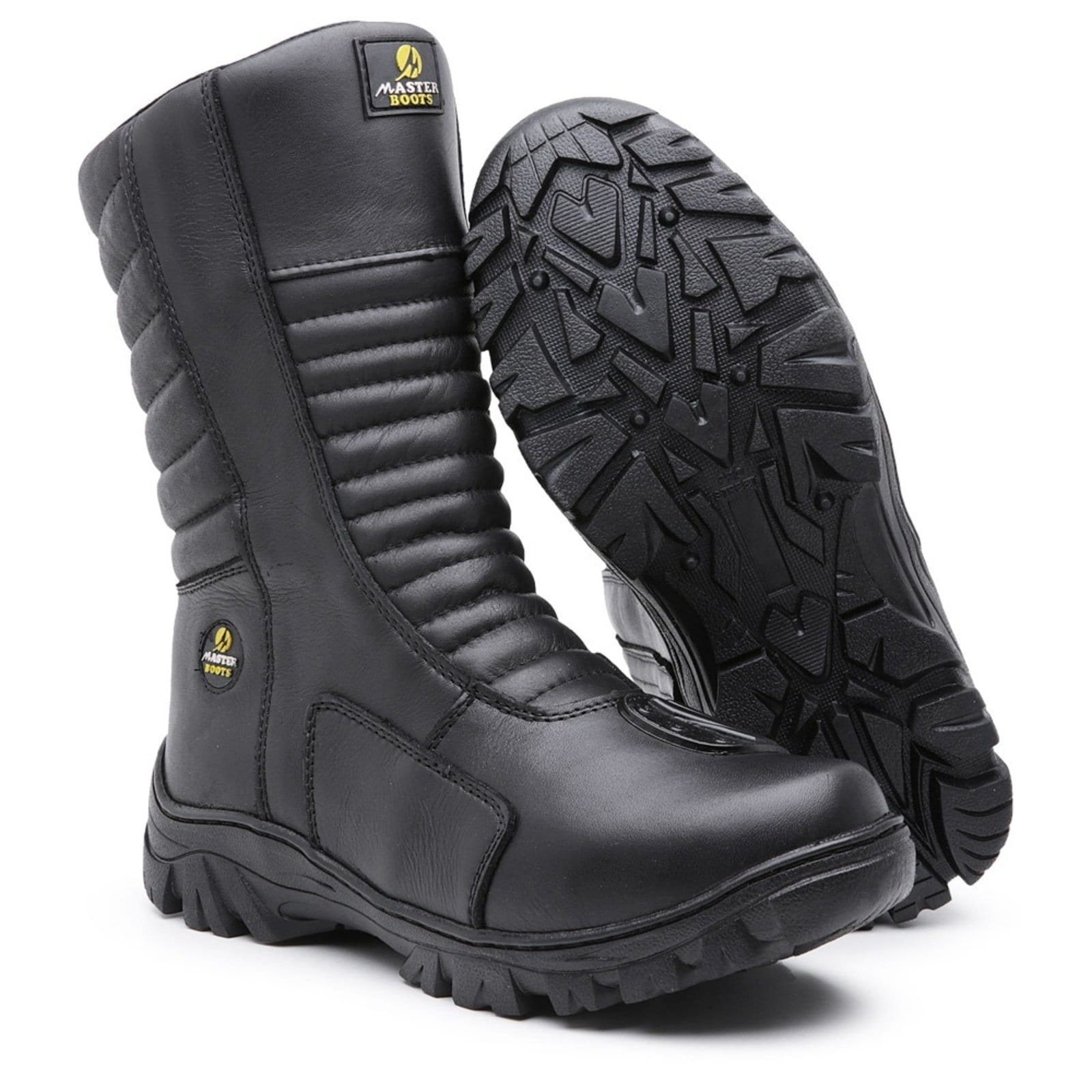 Bota Masculina Motoqueiro Dakar em Couro Confort Plus