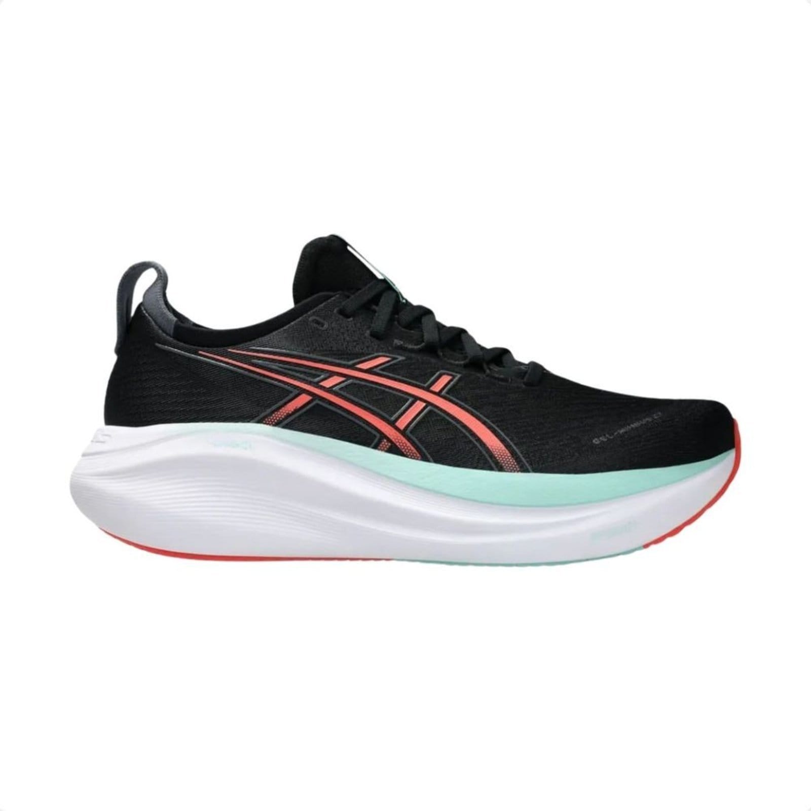 Tênis Corrida Masculino Asics Gel-Nimbus 27 Preto E Coral