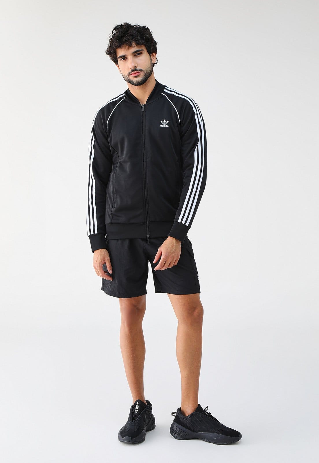 Vista 2 Jaqueta adidas Originals Reta Classics Primeblue Preta adidas Originals preto