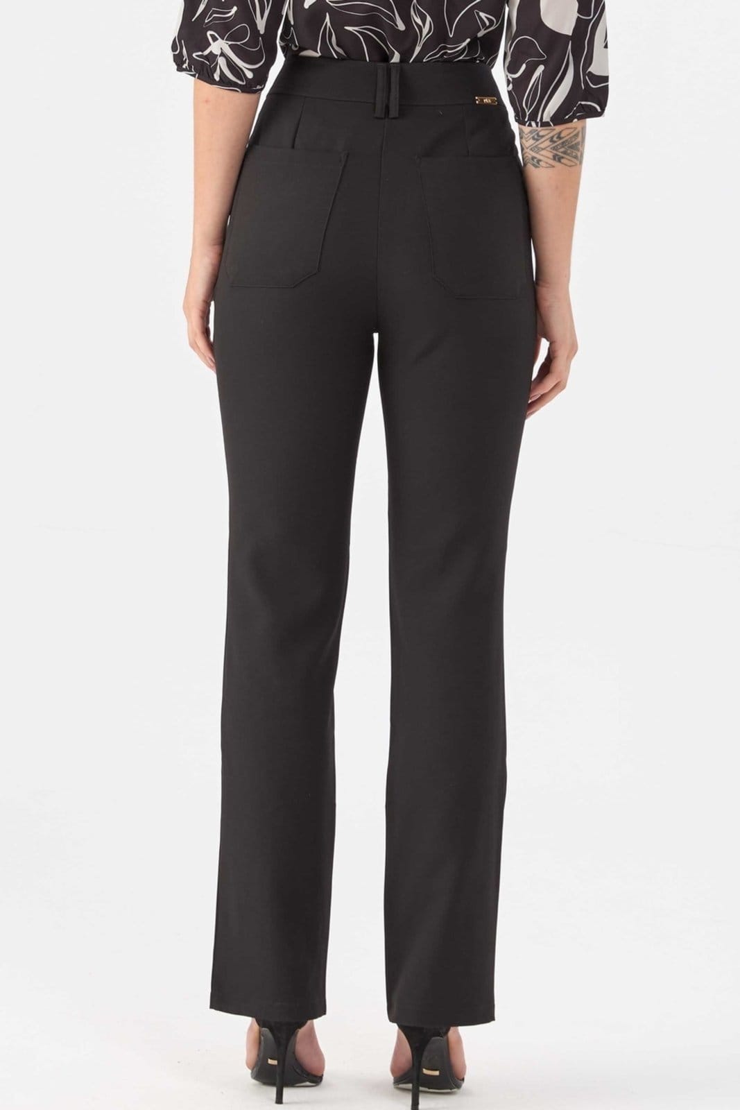 Vista principal Calça PKS Alfaiataria Reta Preta PKS preto