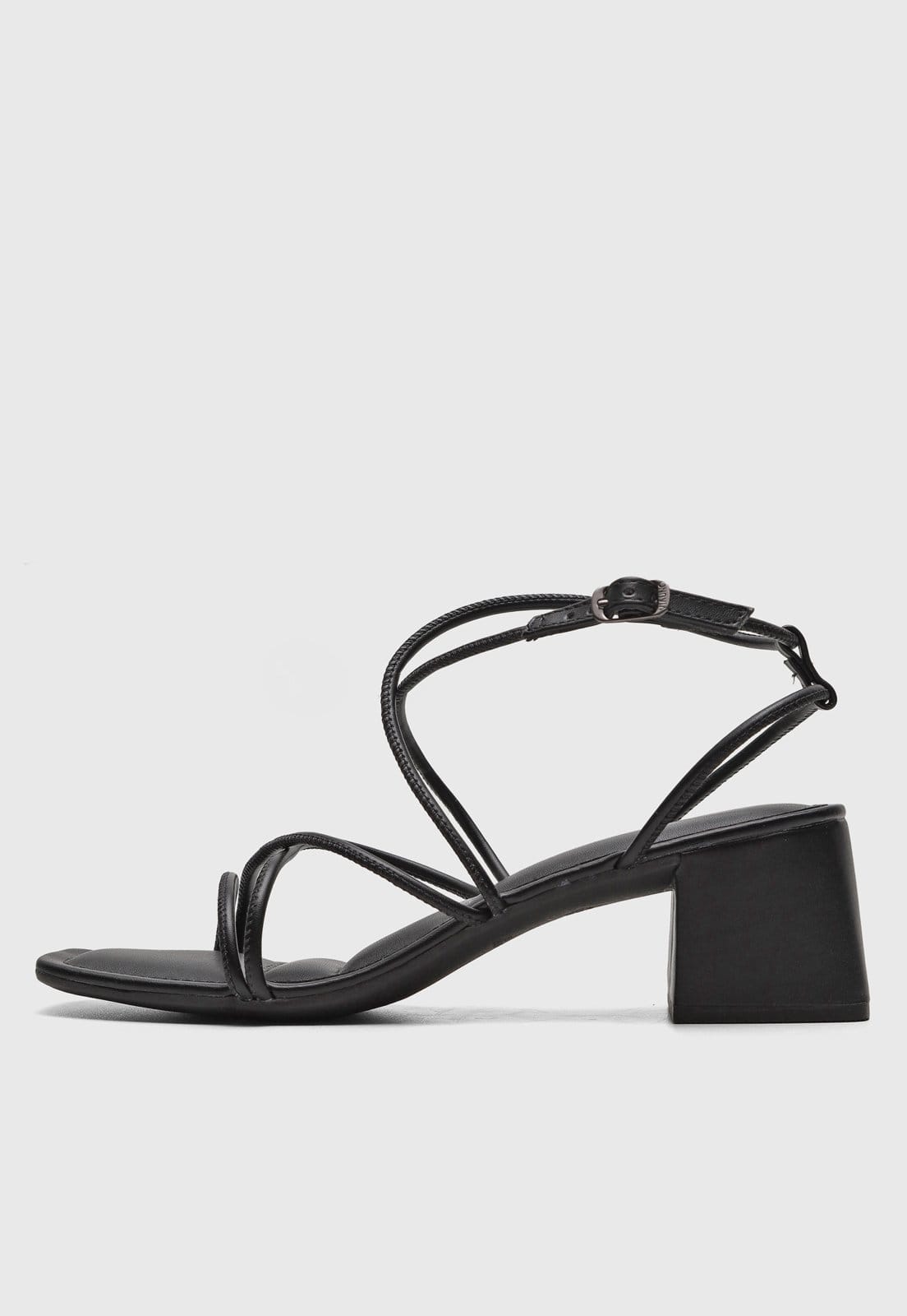 Vista principal Sandália Via Uno Tiras Preta VIA UNO preto