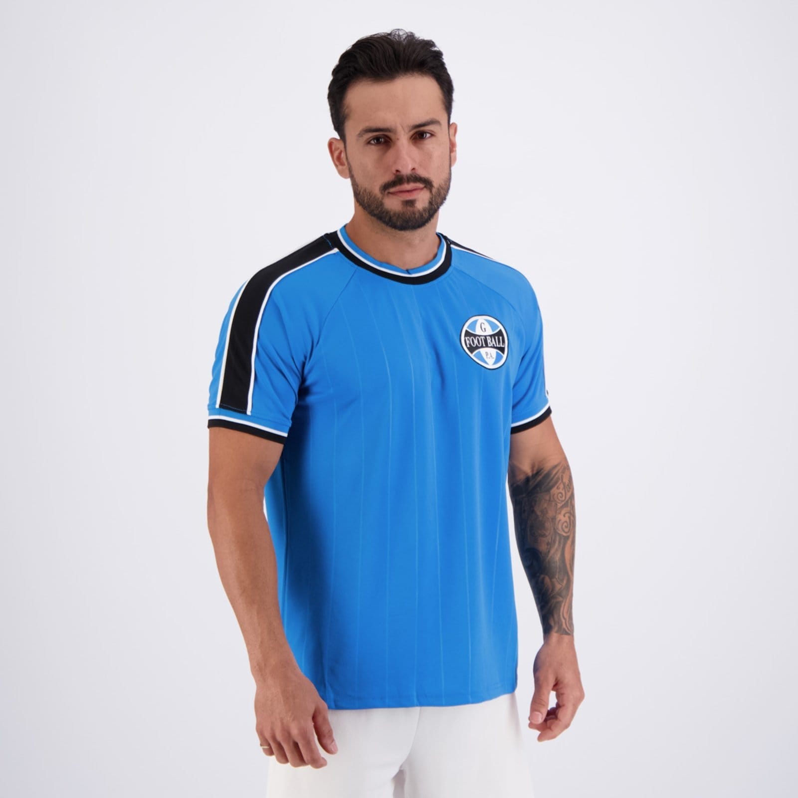 Vista 2 Camisa Grêmio Sorro Natural Cotton azul