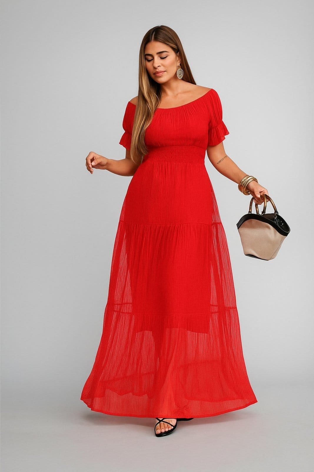 Vestido Longo D Bell Outlet Tule