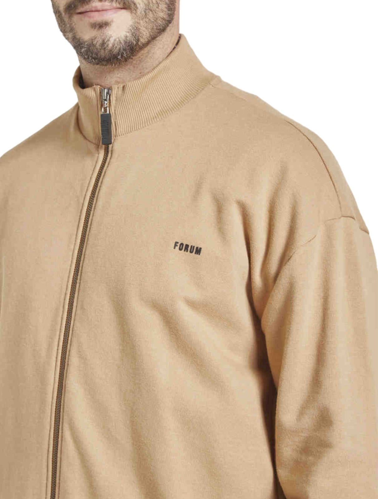 Vista 2 Moletom Forum Masculino Over Comfort Hoodie Classic Cáqui Forum bege