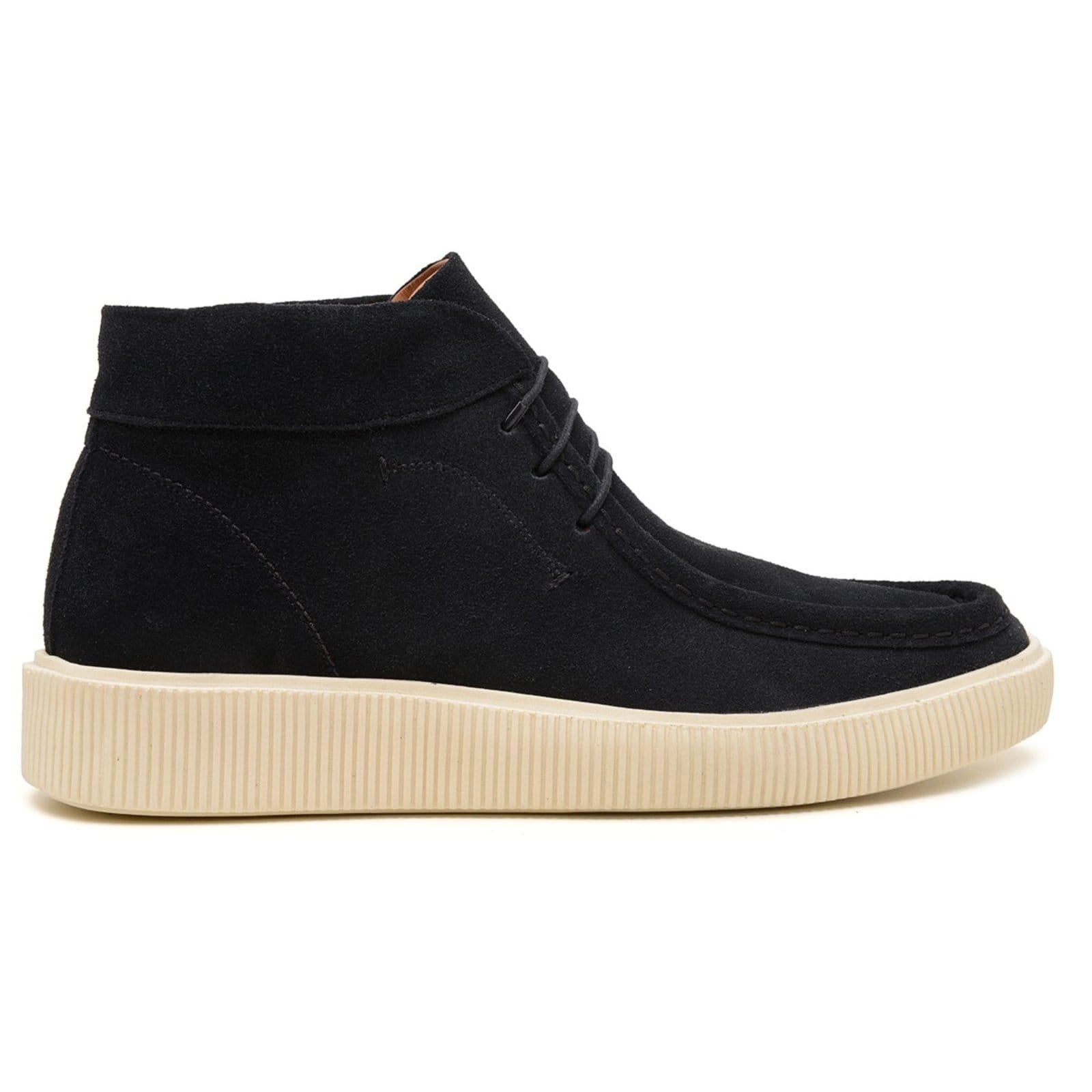 Vista 2 Bota Masculina Casual Anna Andrade Couro Cano Baixo Robusta Camurça Confortável Anna Andrade azul marinho