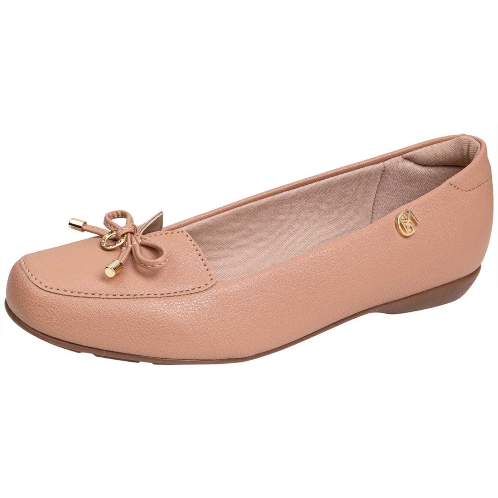 Vista principal Sapatinha Mocassim Nature Modare Angipé nude