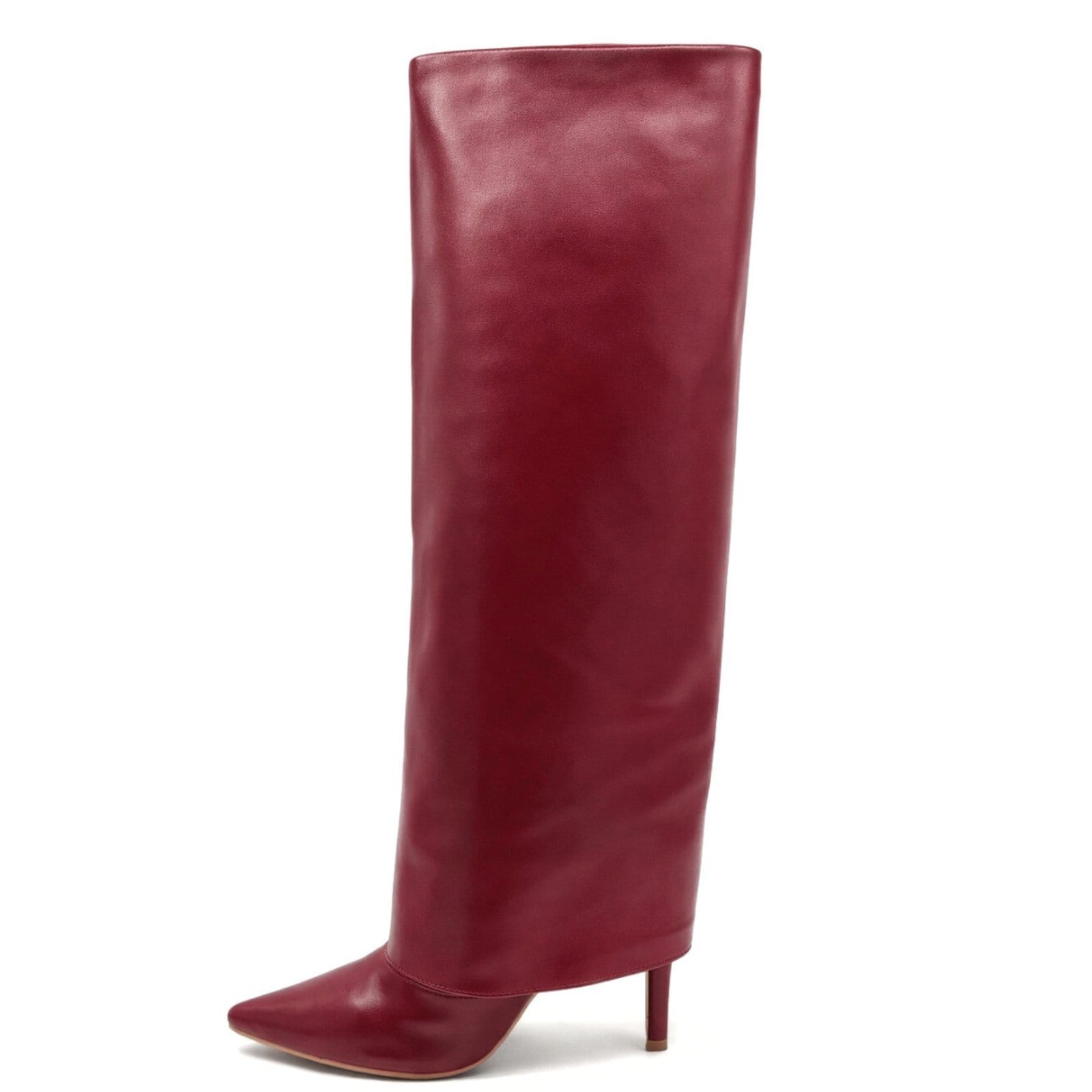 Vista 2 Bota Feminina Cano Alto Com Capa Salto Fino Conforto e Estilo 1796 Hannah Footwear vinho