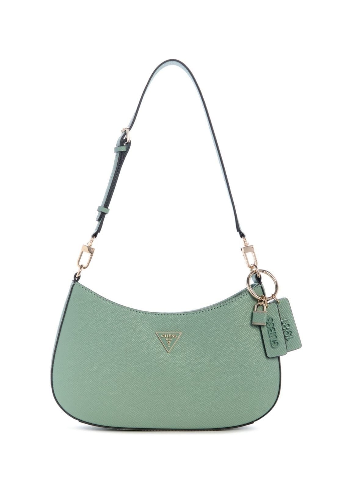 Vista principal Bolsa Guess Noelle II Top Zip Shoulder Bag Claro Guess verde