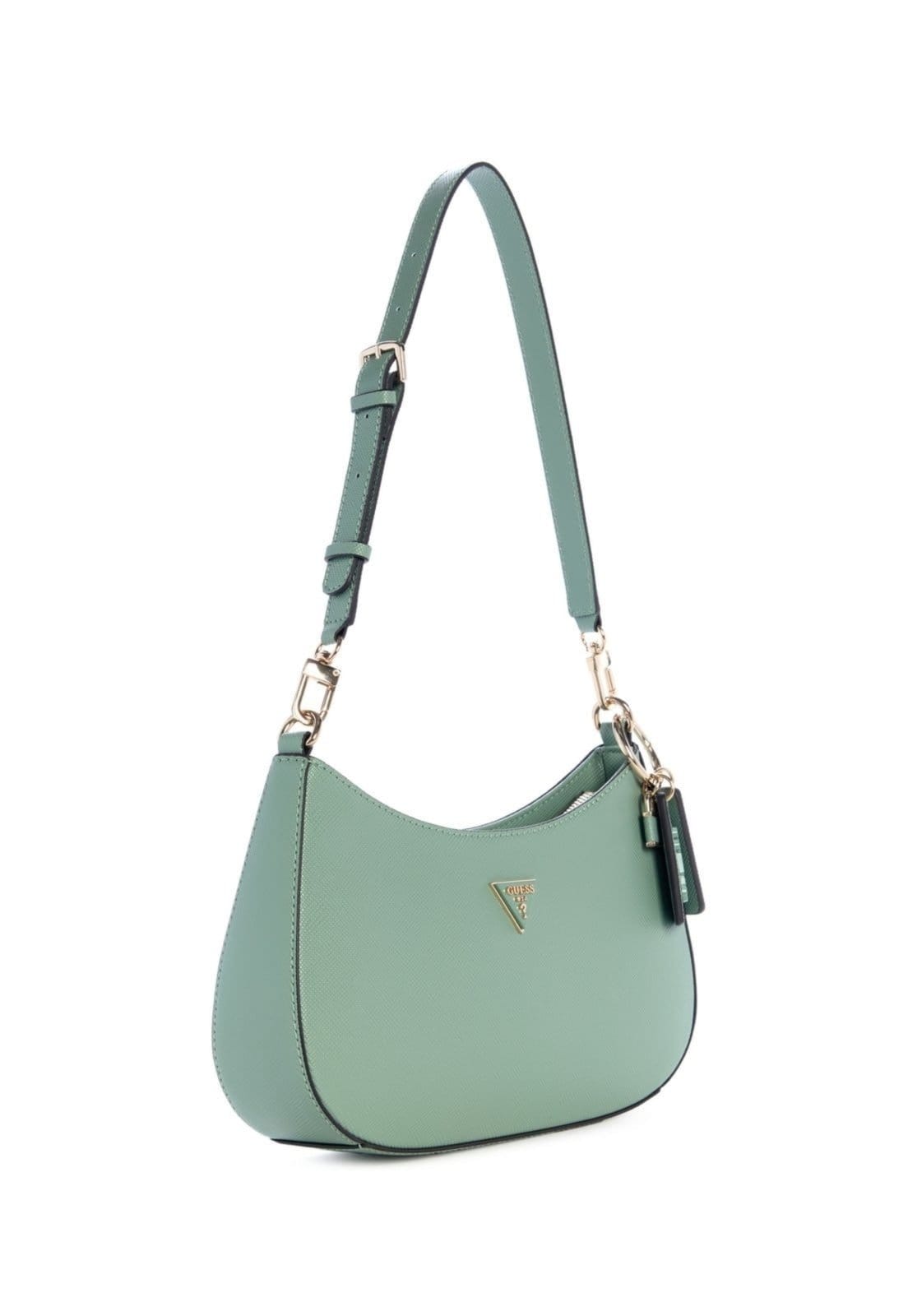 Vista 2 Bolsa Guess Noelle II Top Zip Shoulder Bag Claro Guess verde