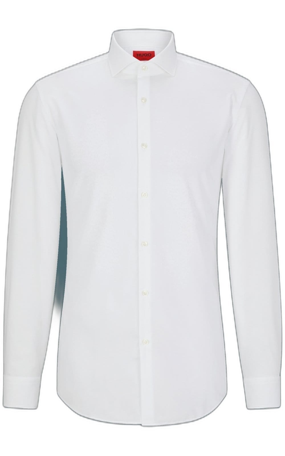 Camisa Slim Fit Em Algodão Com Colarinho Spread