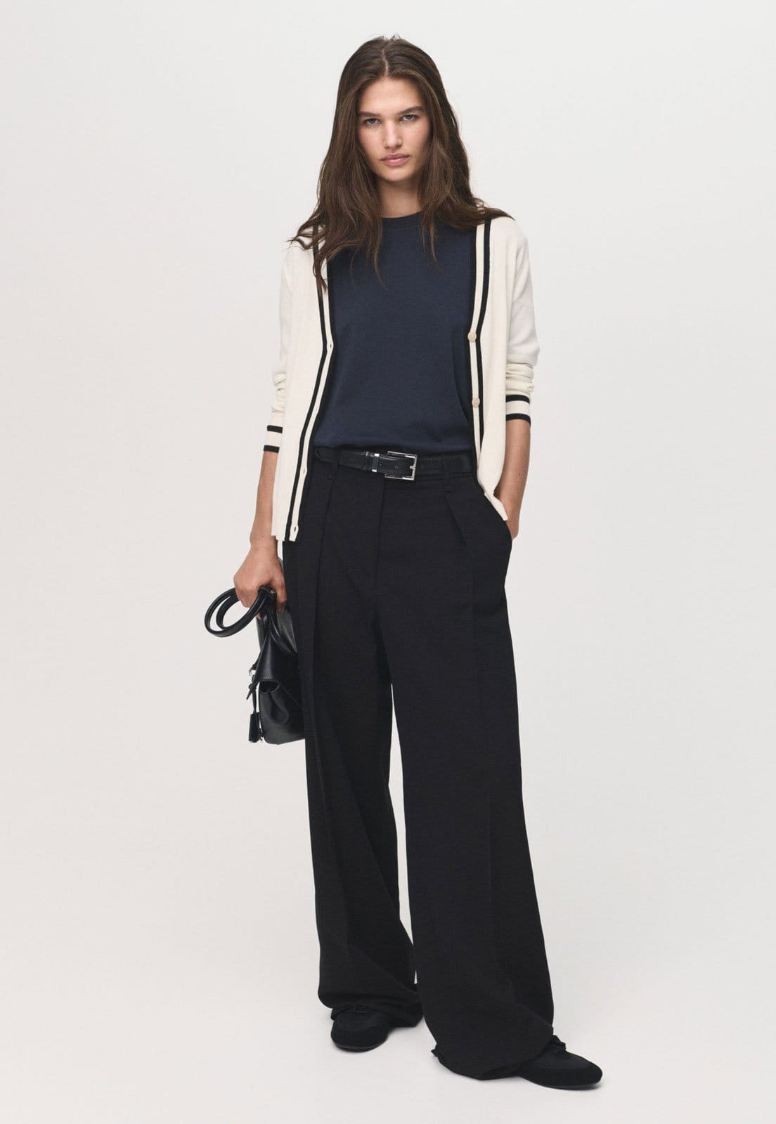 Vista 2 Cardigan Feminino Mango Lucco Off-White Mango off-white white