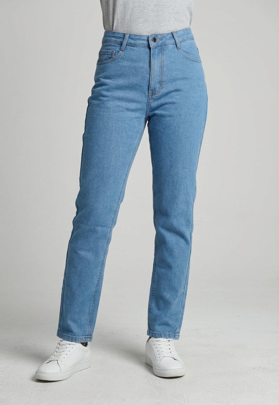 Vista principal Calça Jeans Feminina Lez a Lez Reta Cintura Alta Clara Lez a Lez azul