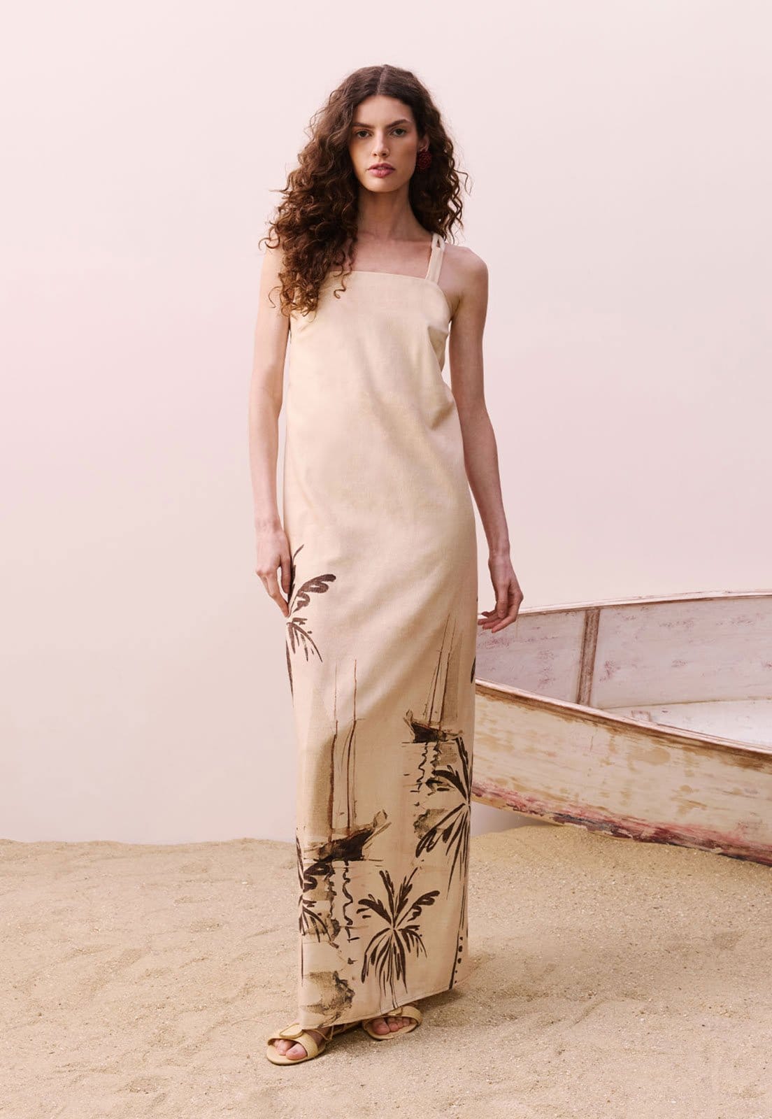 Vista principal Vestido CaCay Longo 4 Aletas Costas Off-White CaCay off-white white