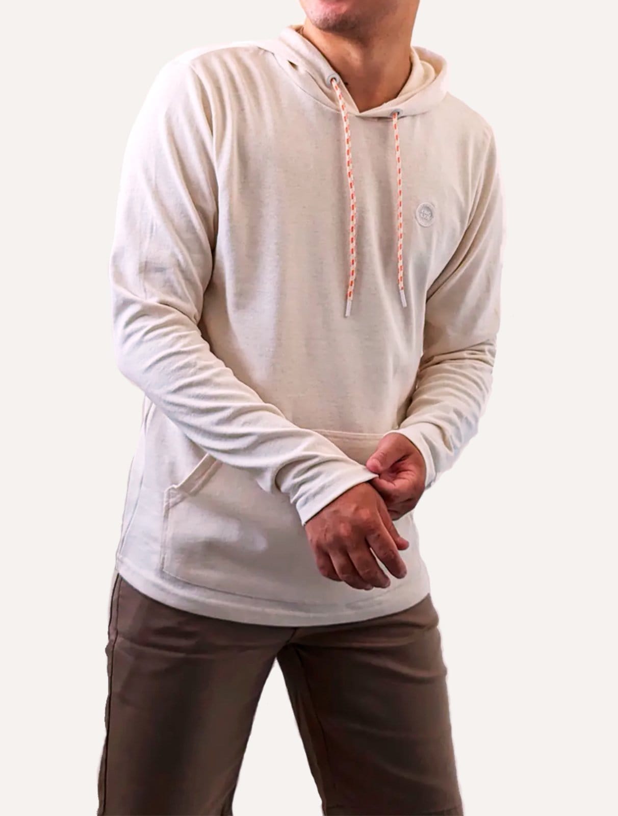 Blusão King & Joe Masculino Malha Capuz Off-White