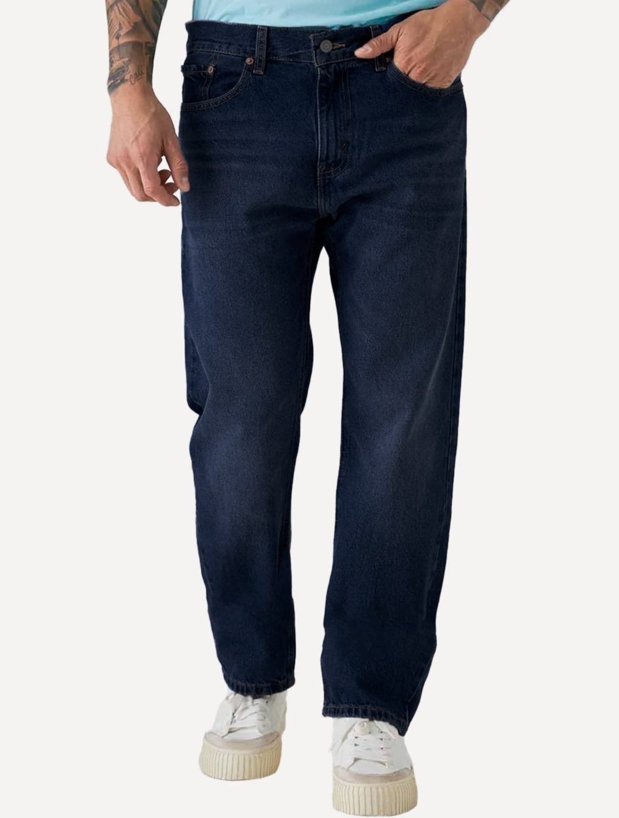 Vista principal Calça Levis Jeans Masculina 505 Regular Escura Levis azul