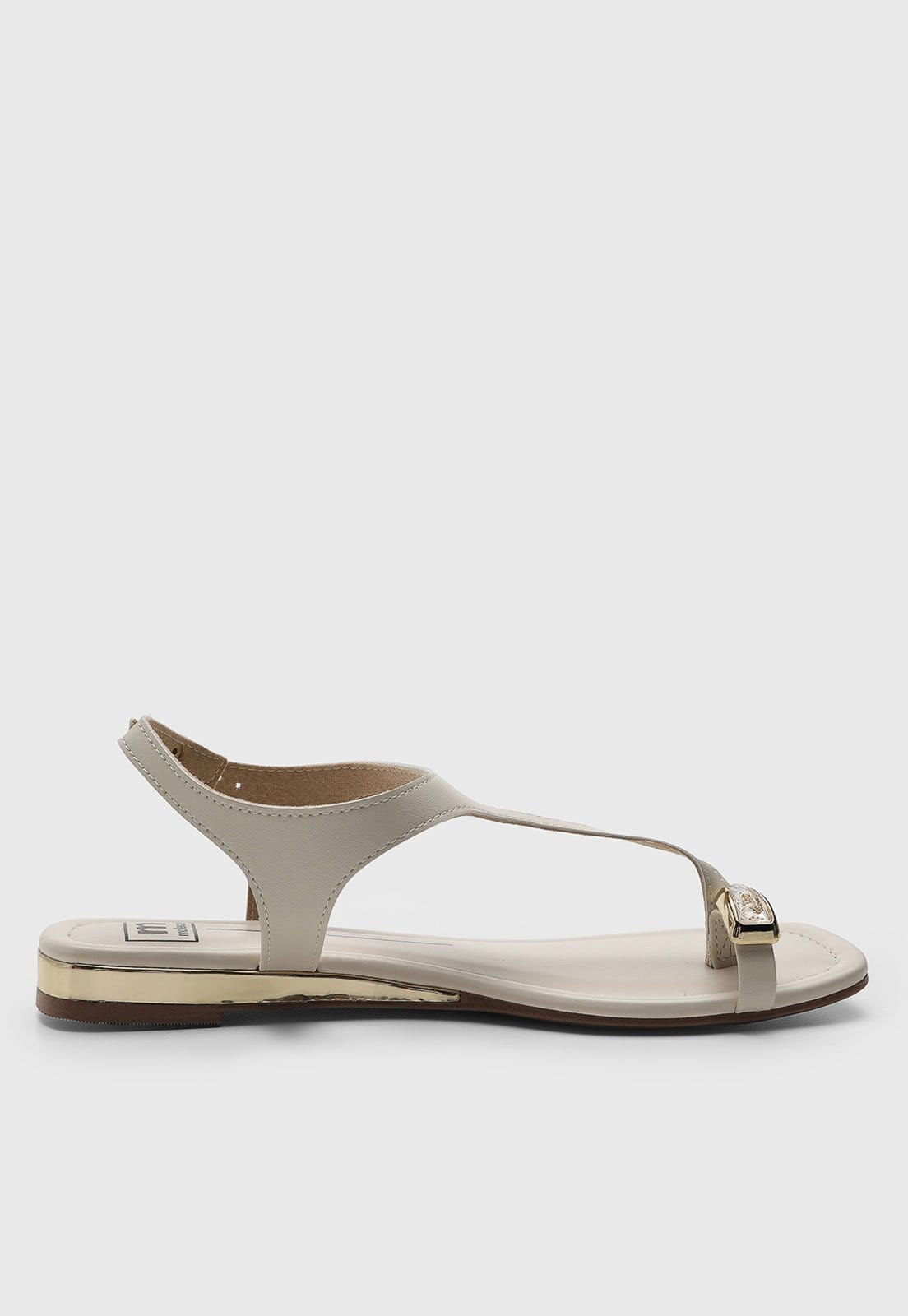 Vista 2 Rasteira Feminina Moleca Fechada Off-White MOLECA off-white white