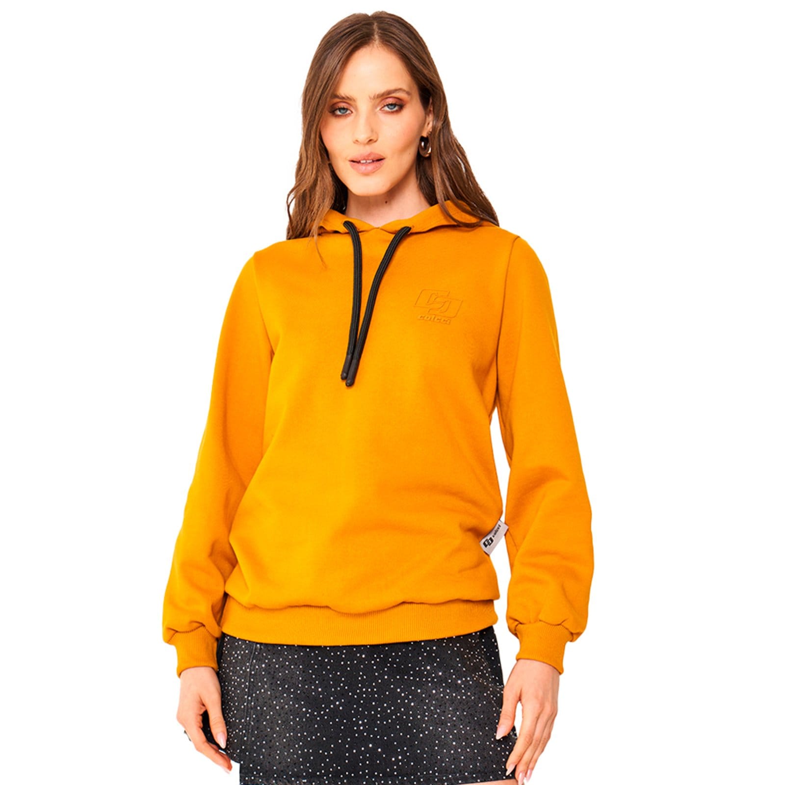 Vista principal Moletom Colcci Comfort Shape Ou24 Swift Feminino Colcci amarelo