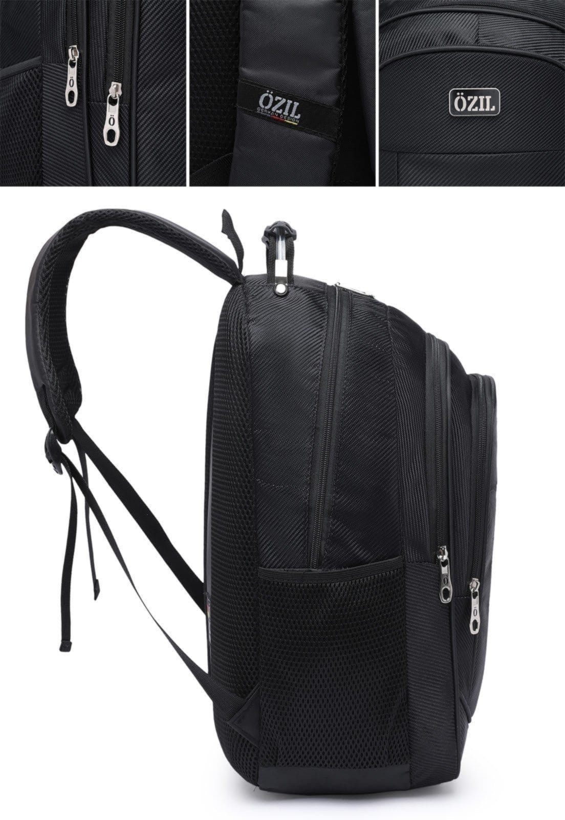 Vista 2 Mochila Trabalho Notebook Resistente Bolsa Executiva Espaçosa Ozil preto