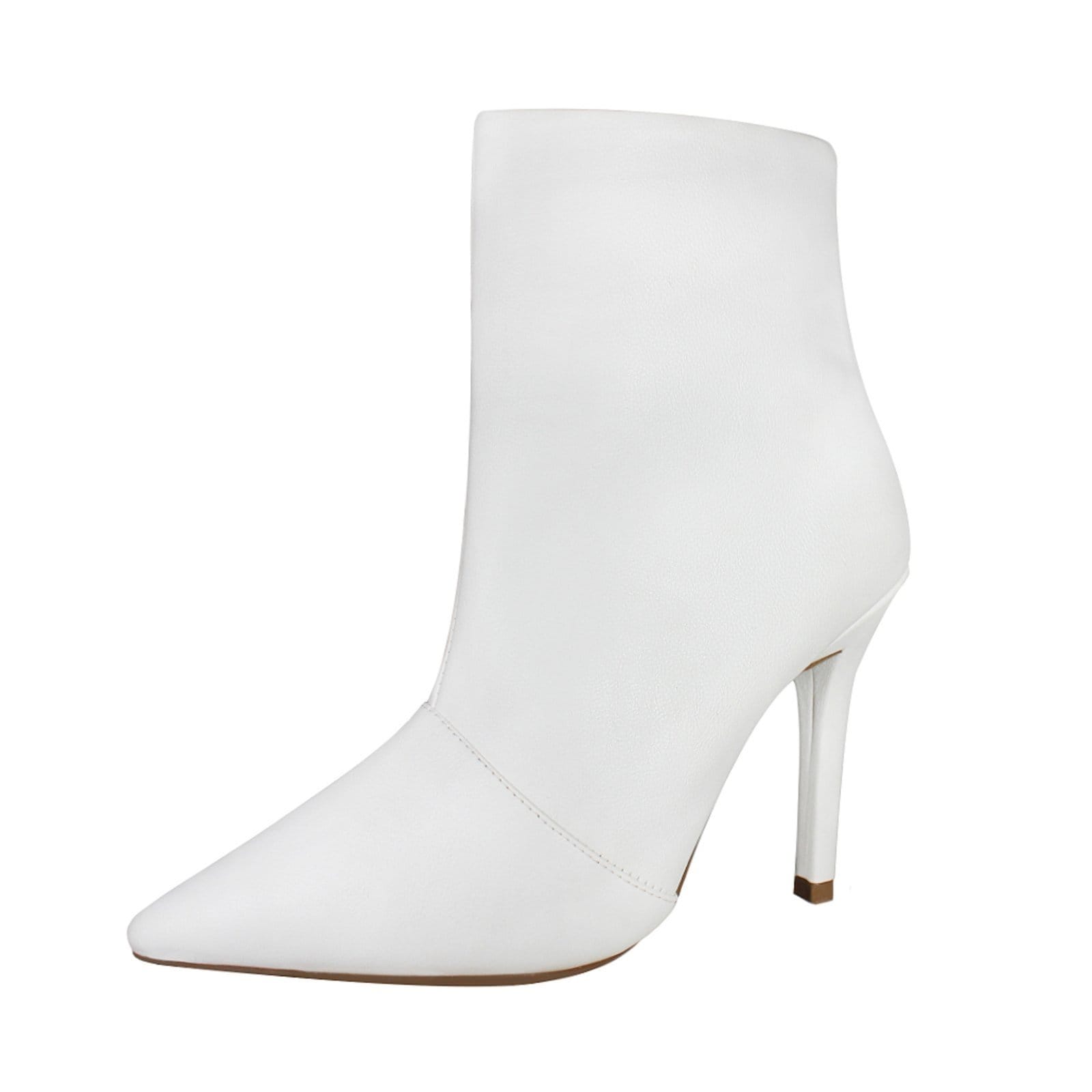 Vista principal Bota Salto Alto Fino 10 cm Cano Curto Bico Fino Luiza Sobreira Branca Mod. 2255 Luiza Sobreira branco