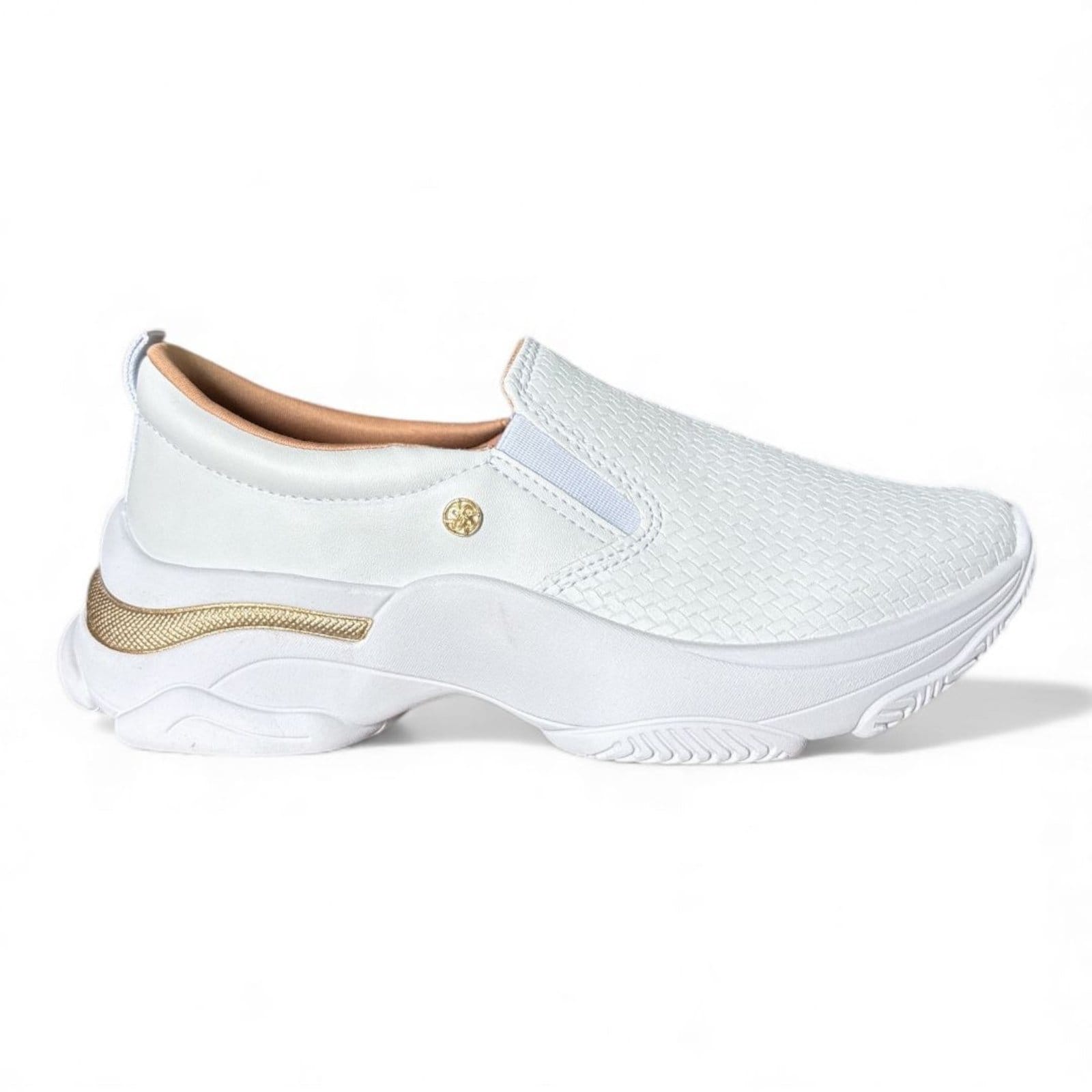 Vista 2 Tênis Feminino Slip On Sola Alta Ramarim 2674101-6 RAMARIM branco