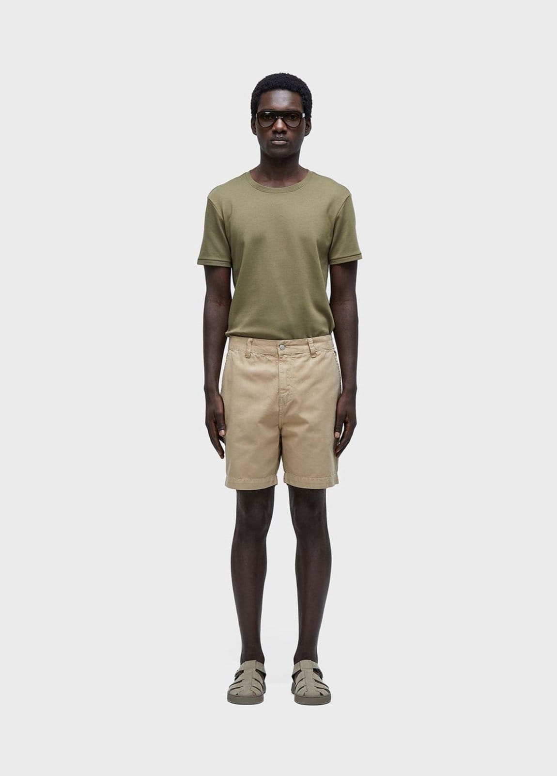 Vista principal Bermuda alfaiataria cotton basic Osklen bege