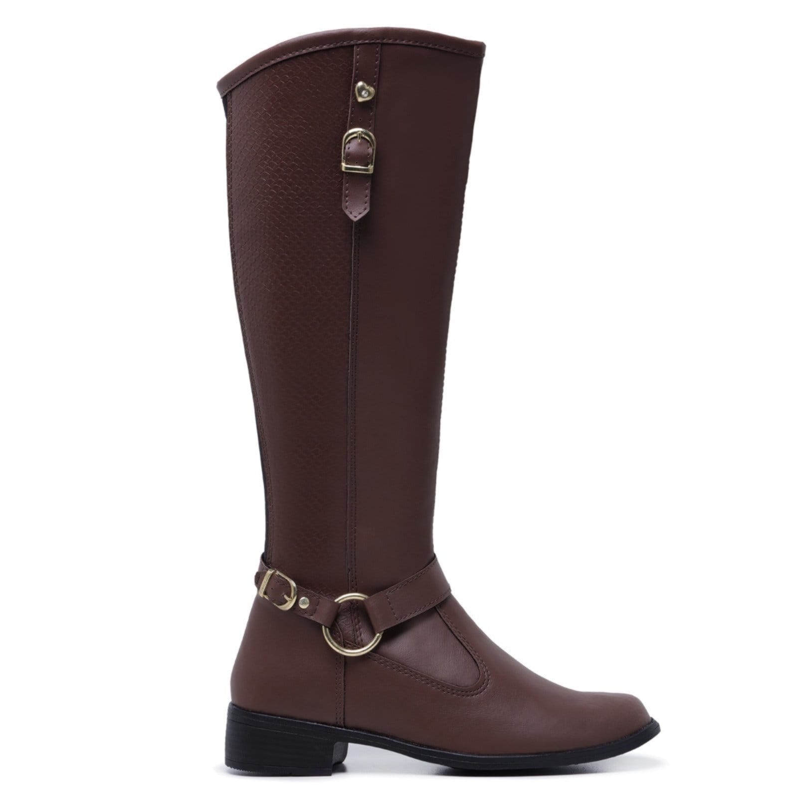 Vista principal Bota Montaria Feminina Cano Longo Country Schiareli 11080 Cappuccino Schiareli marrom