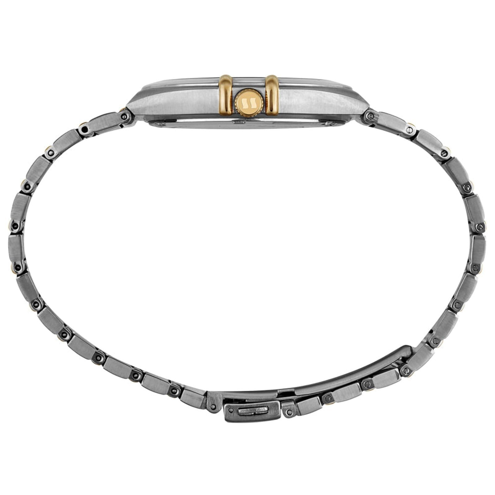 Vista 2 Relógio Masculino Social Aço e Dourado Seculus prata