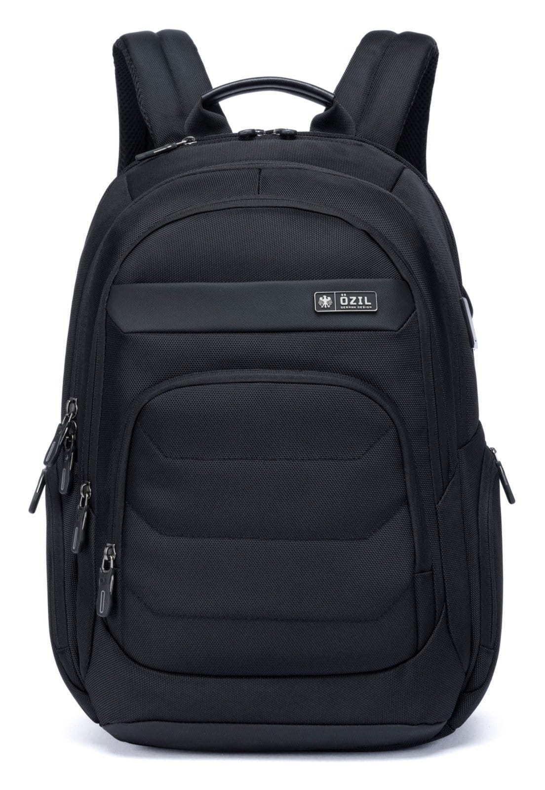 Vista principal Mochila Esportiva Bolsa Passeio Viagem Espaçosa Resistente Moderna Ozil preto