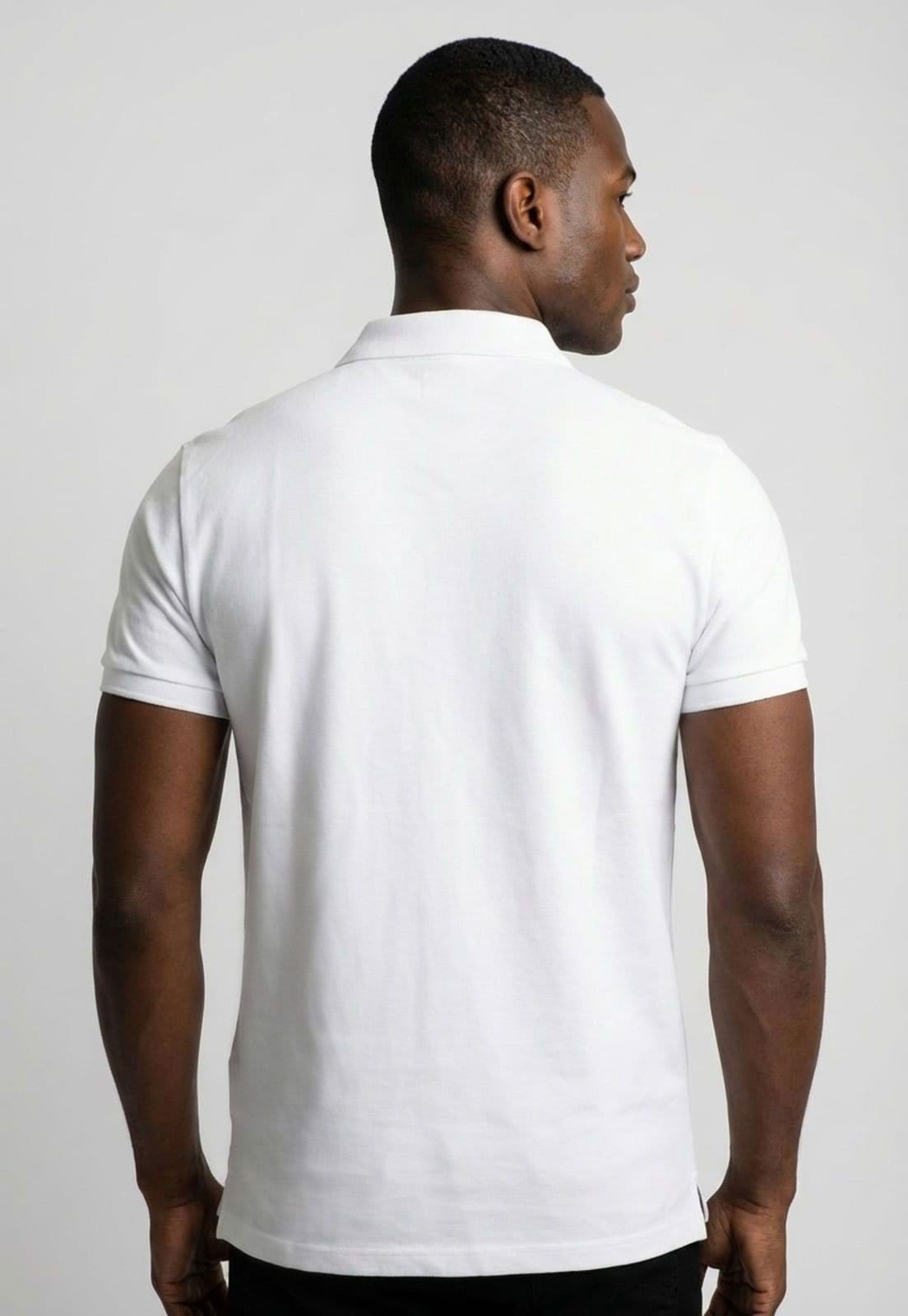 Vista 2 Polo Masculina Calvin Klein Jeans Branca Calvin Klein Jeans branco