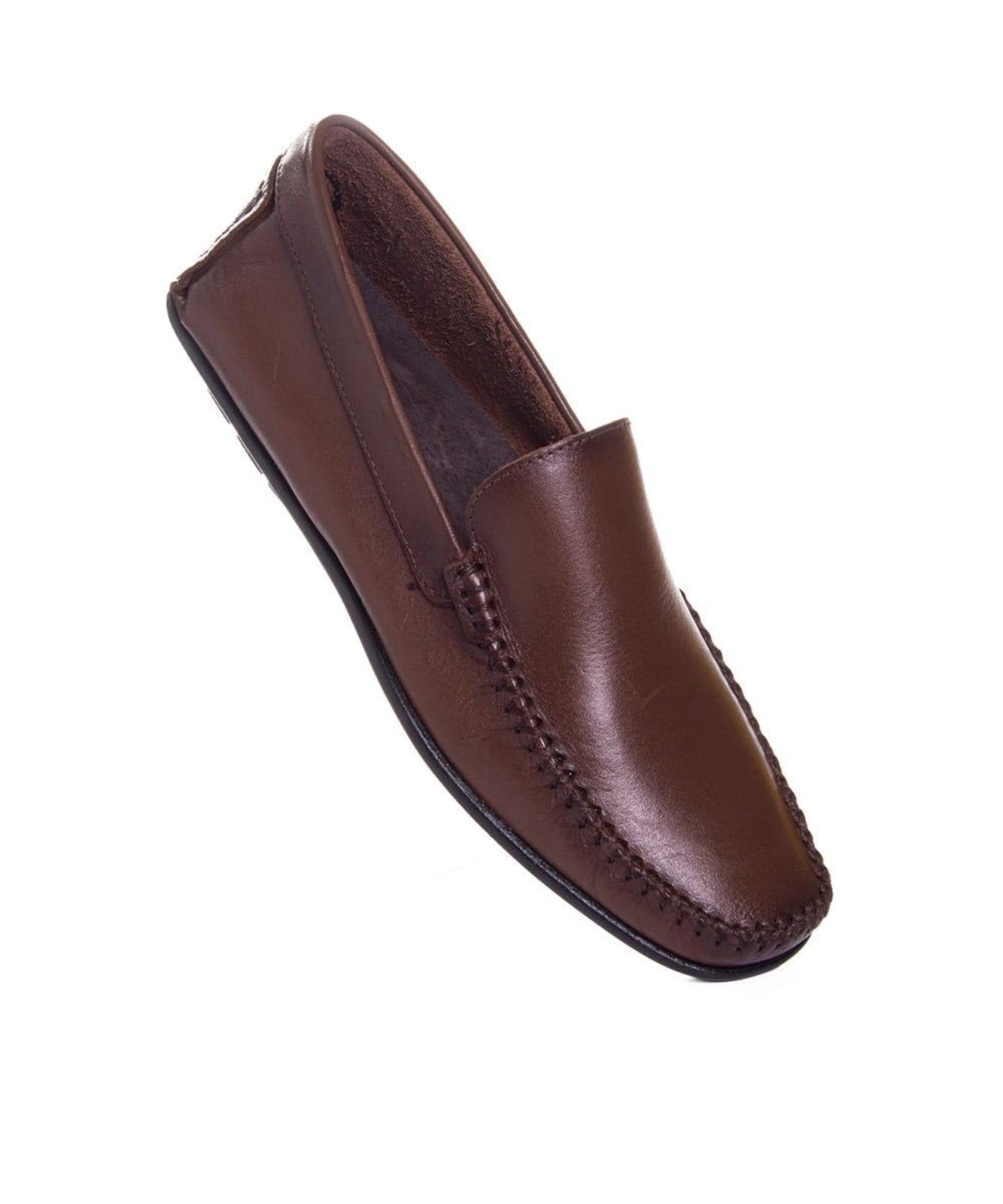 Vista 2 Mocassim Masculino Pixolé Couro Tabaco Pixolé incolor