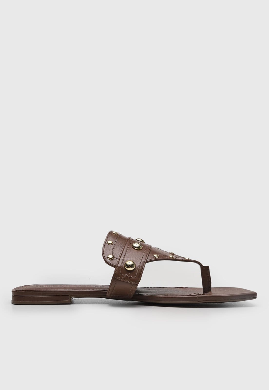 Vista 2 Rasteira Feminina Loucos e Santos Tachas Loucos e Santos marrom