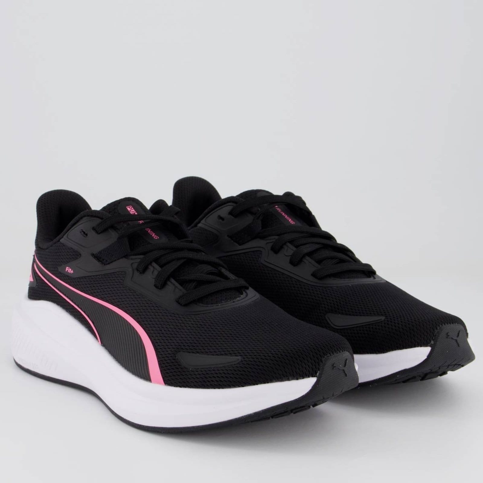 Vista 2 Tênis Puma Skyrocket Lite Feminino Preto e Rosa Puma preto rosa