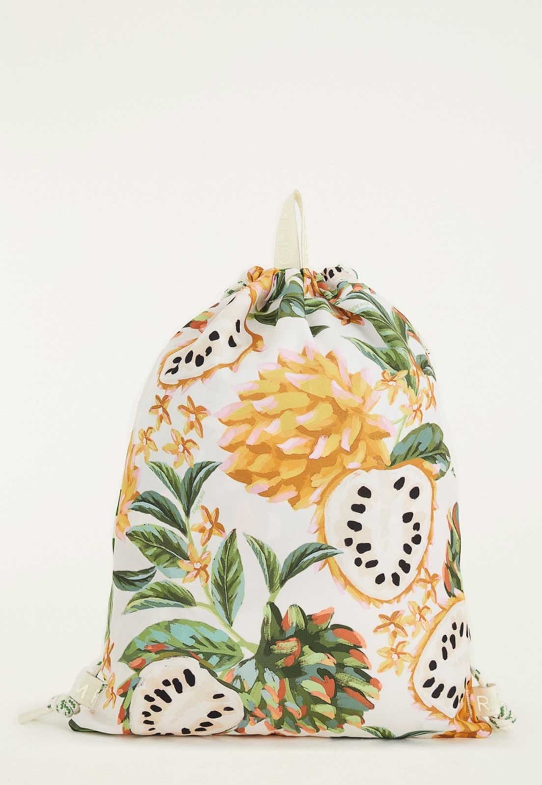 Vista 2 Bolsa Praiana FARM Biriba Off White Verde FARM verde white