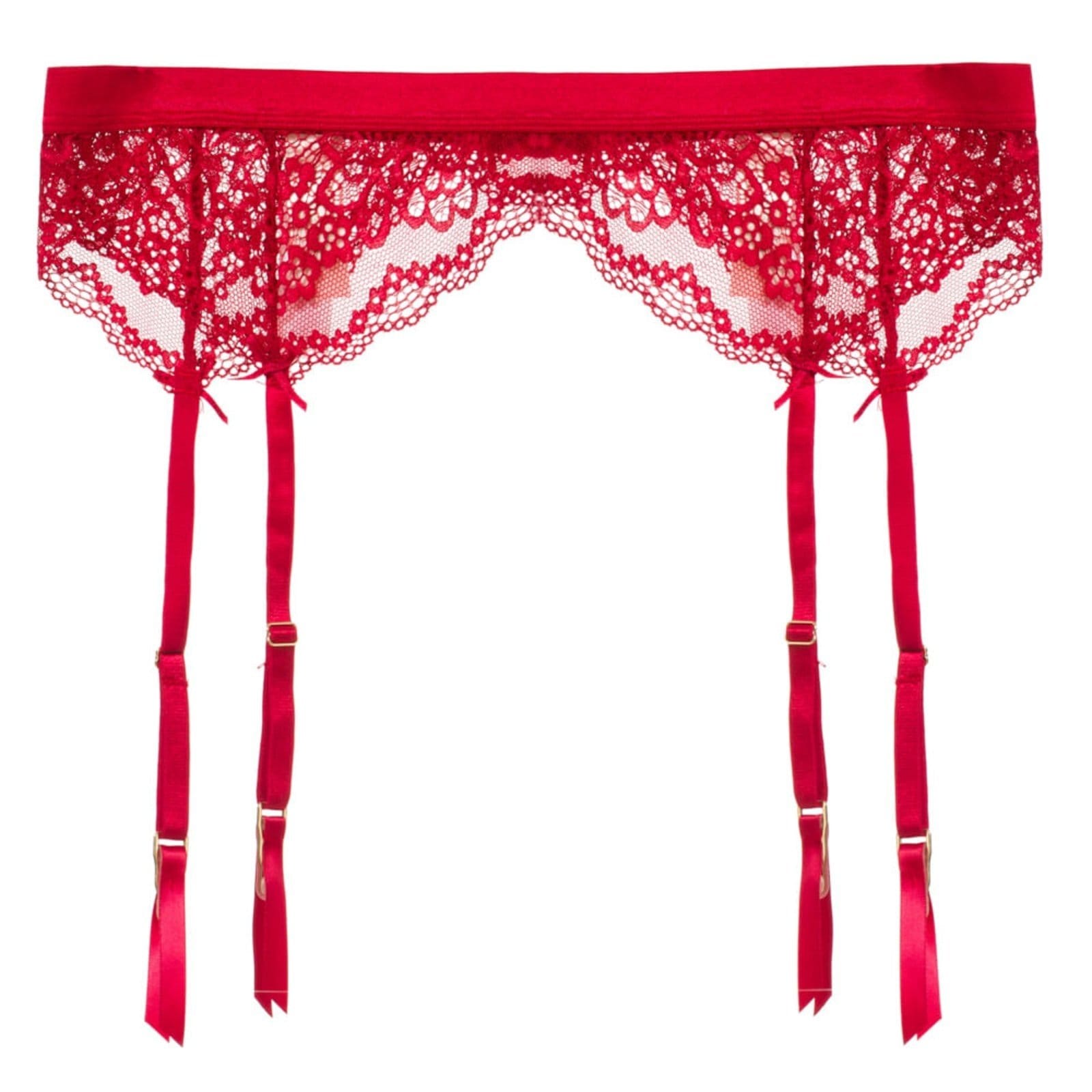 Cinta Liga Renda At Night Vermelho