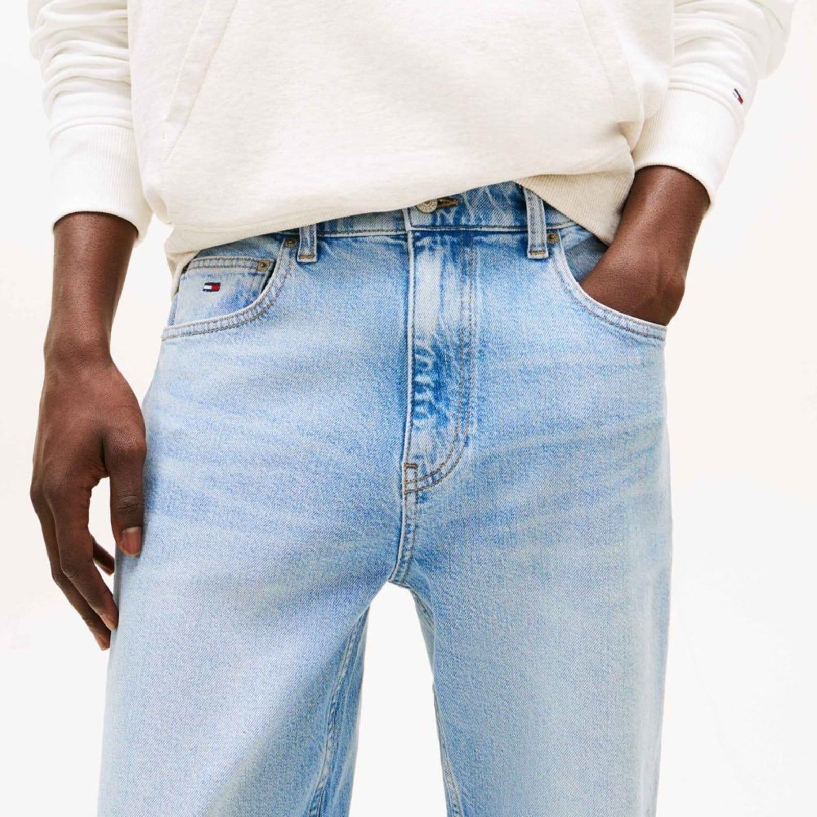 Vista 2 Calça Jeans Reta Regular - 38 Tommy Jeans azul