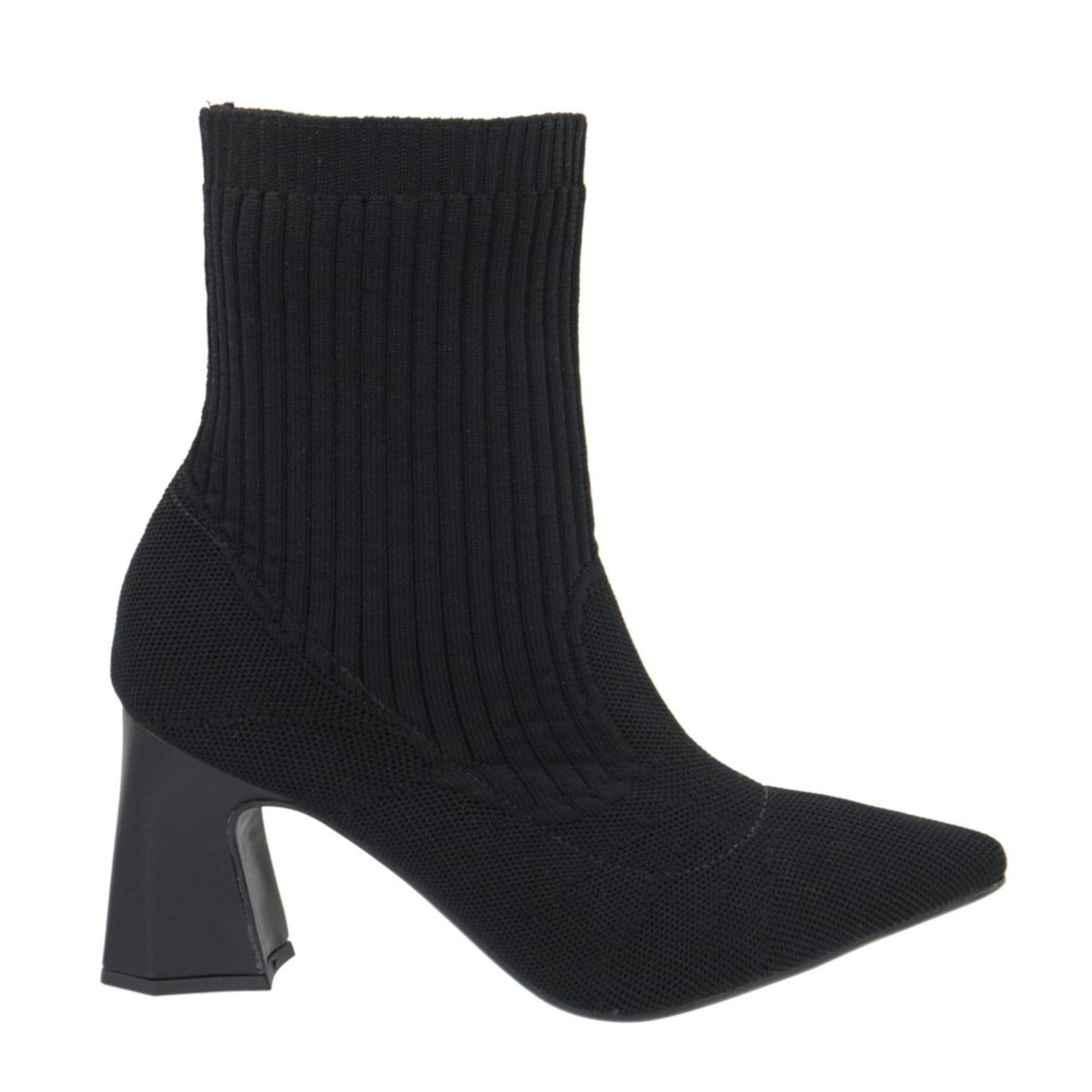 Vista 2 Bota Meia Flor da Pele Cano Médio 184000 Preta Flor da Pele preto