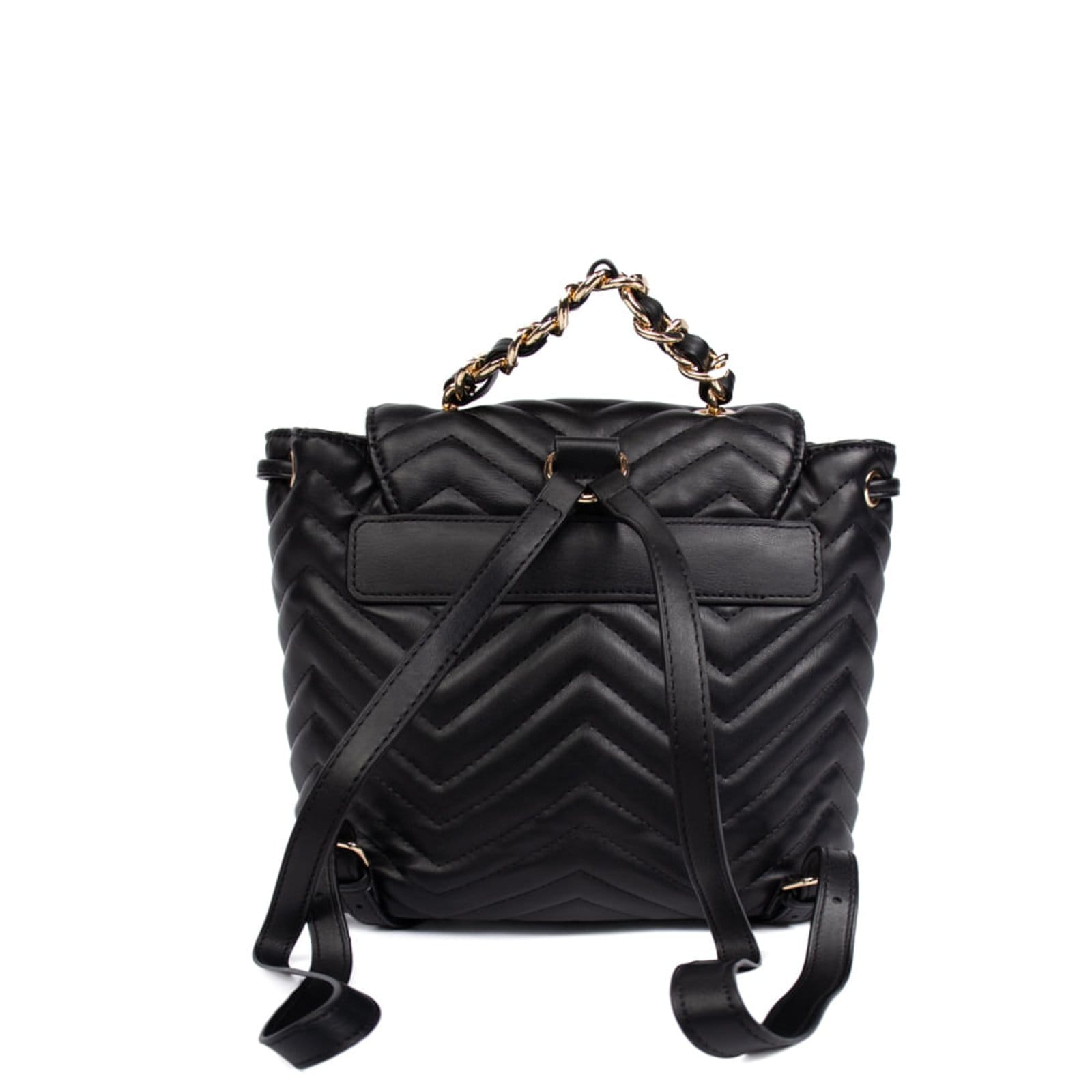 Vista 2 Bolsa Mochila Feminina Via Marte Média Matelassê VIA MARTE preto