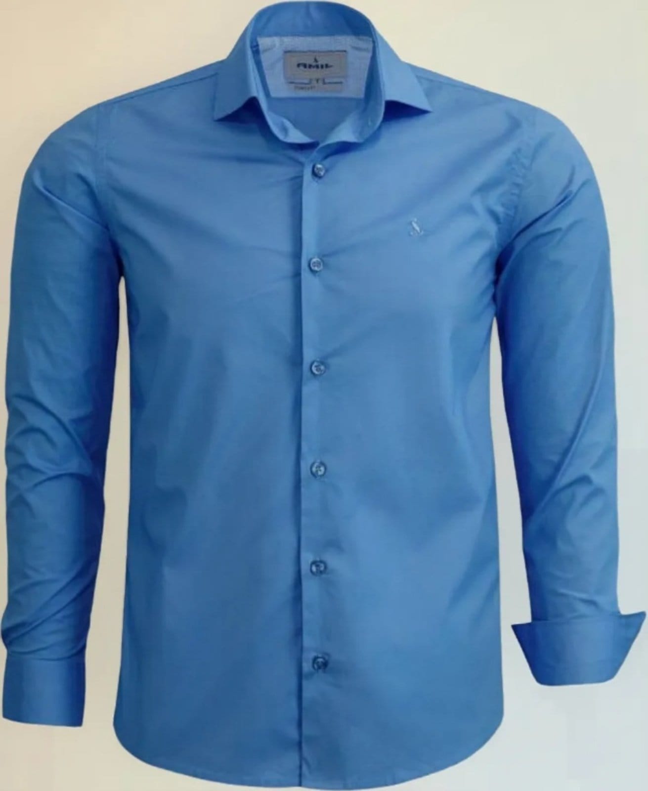 Camisa Social Amil Comfort Lorien Algodão Com Elastano Manga Longa Luxo médio
