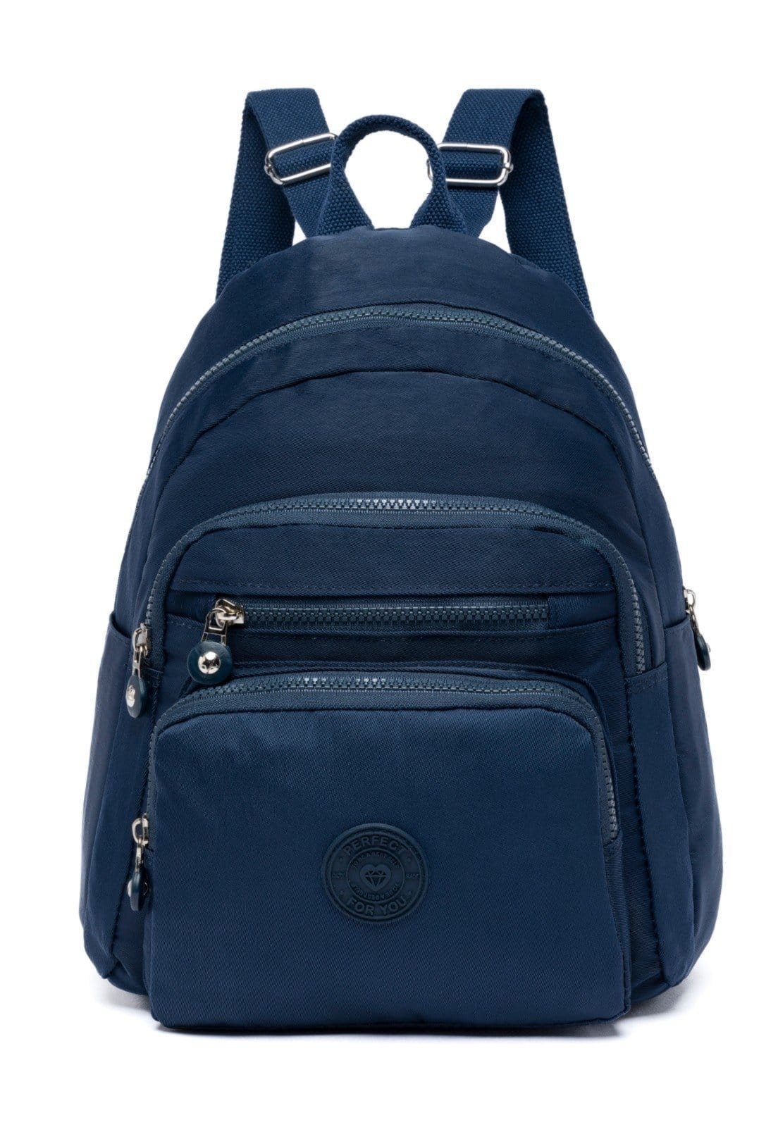 Vista principal Mini Mochila Feminina Faculdade Reforçada Passeio Escolar Perfect For You azul