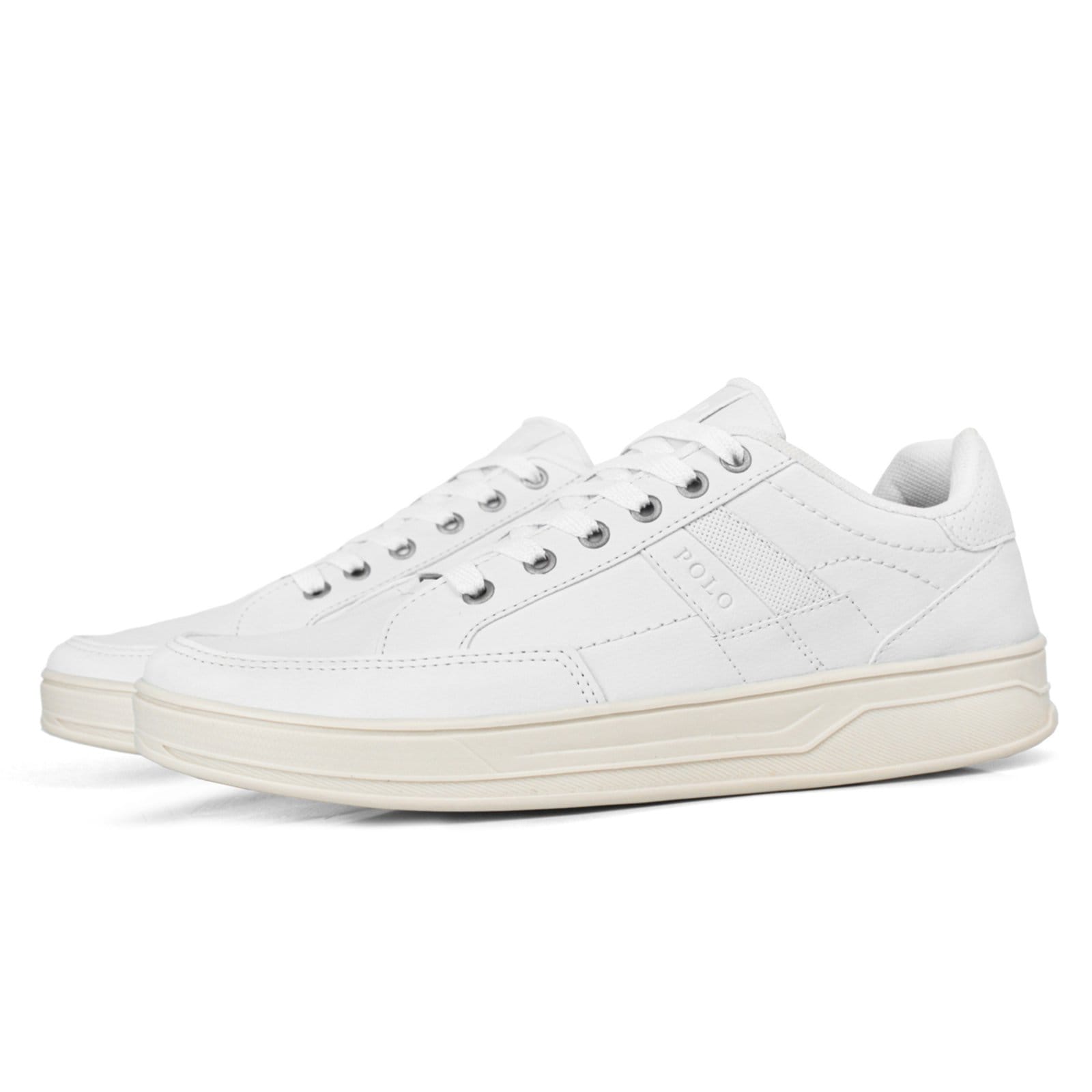 Vista 2 Tênis Masculino Sneakers Polo Kit Chinelo Havana Flip-Flops Resistente Sapatofran branco/marrom