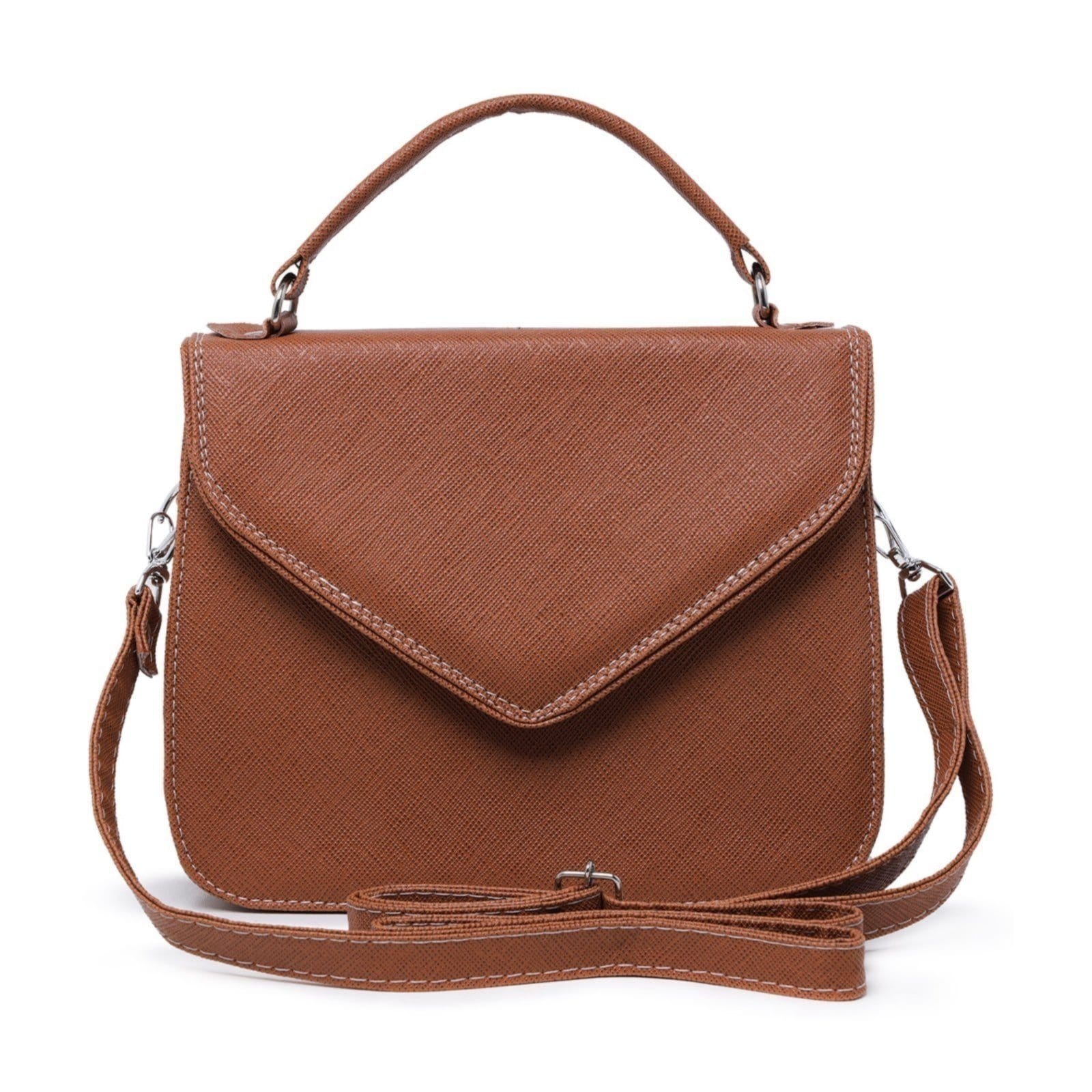 Bolsa Feminina Com Alça Removivel Transversal Pequena Tira Colo Sair Trabalhar Dia a Dia 8190 Caramelo