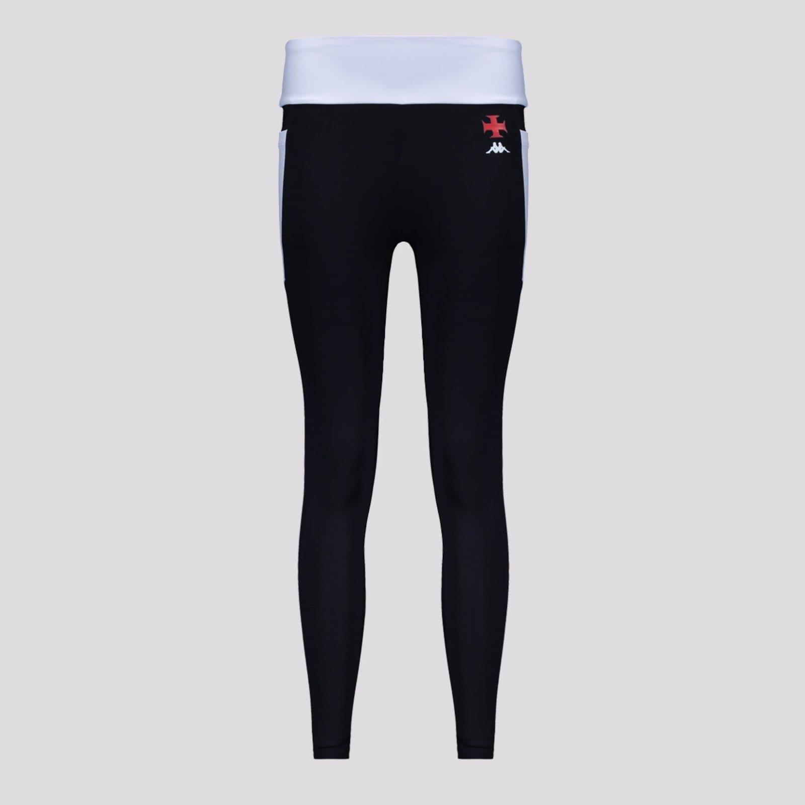 Vista principal Calça Legging Kappa Vasco Supp Color Feminino e Branco Kappa preto