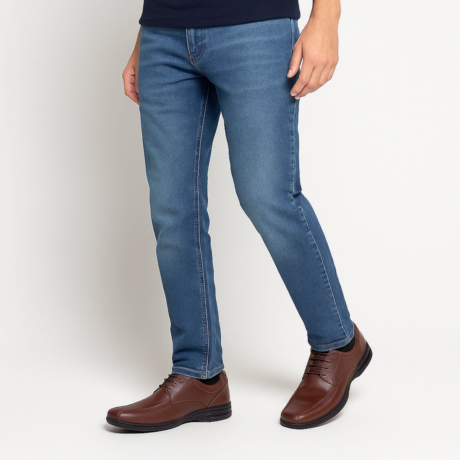 Vista 2 Sapato Masculino Social Confortavel com Cadarço Bia Ramos marrom