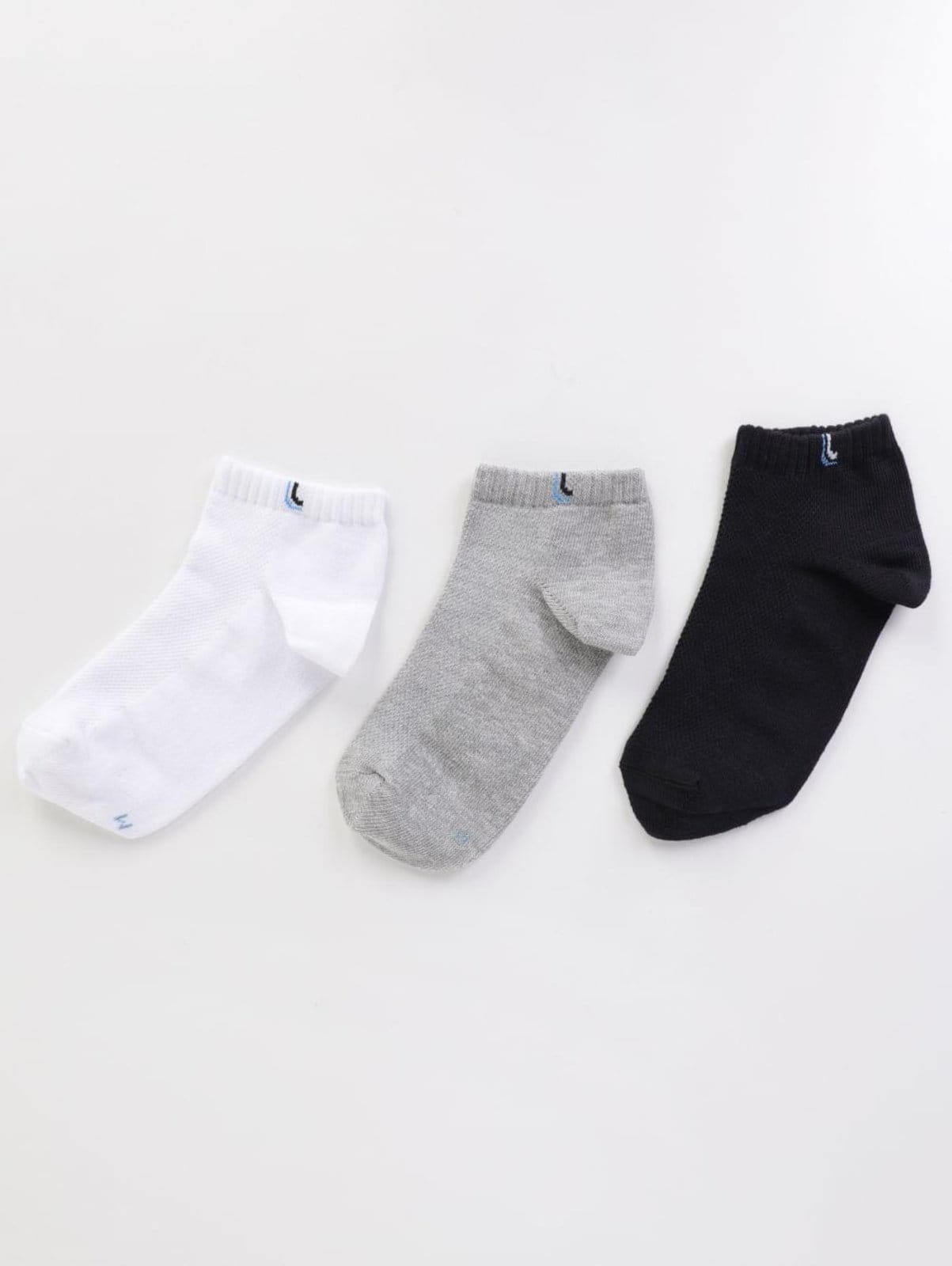 Vista 2 Kit 03 Meias Lupo Masculinas MESCLA BRANCO Lupo preto