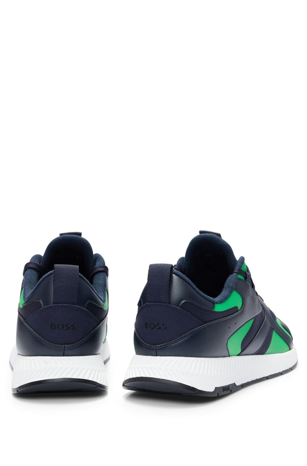 Vista 2 Tênis De Materiais Mistos Com Detalhes Termo Colados Azul Boss azul marinho