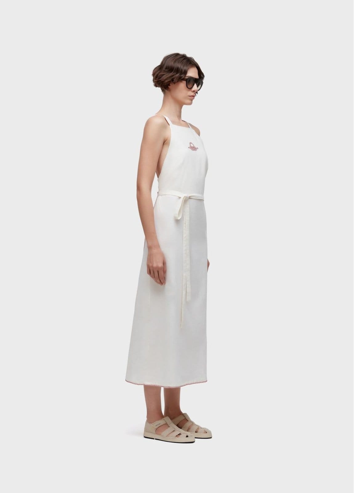 Vista 2 Vestido transpassado knot Osklen off-white