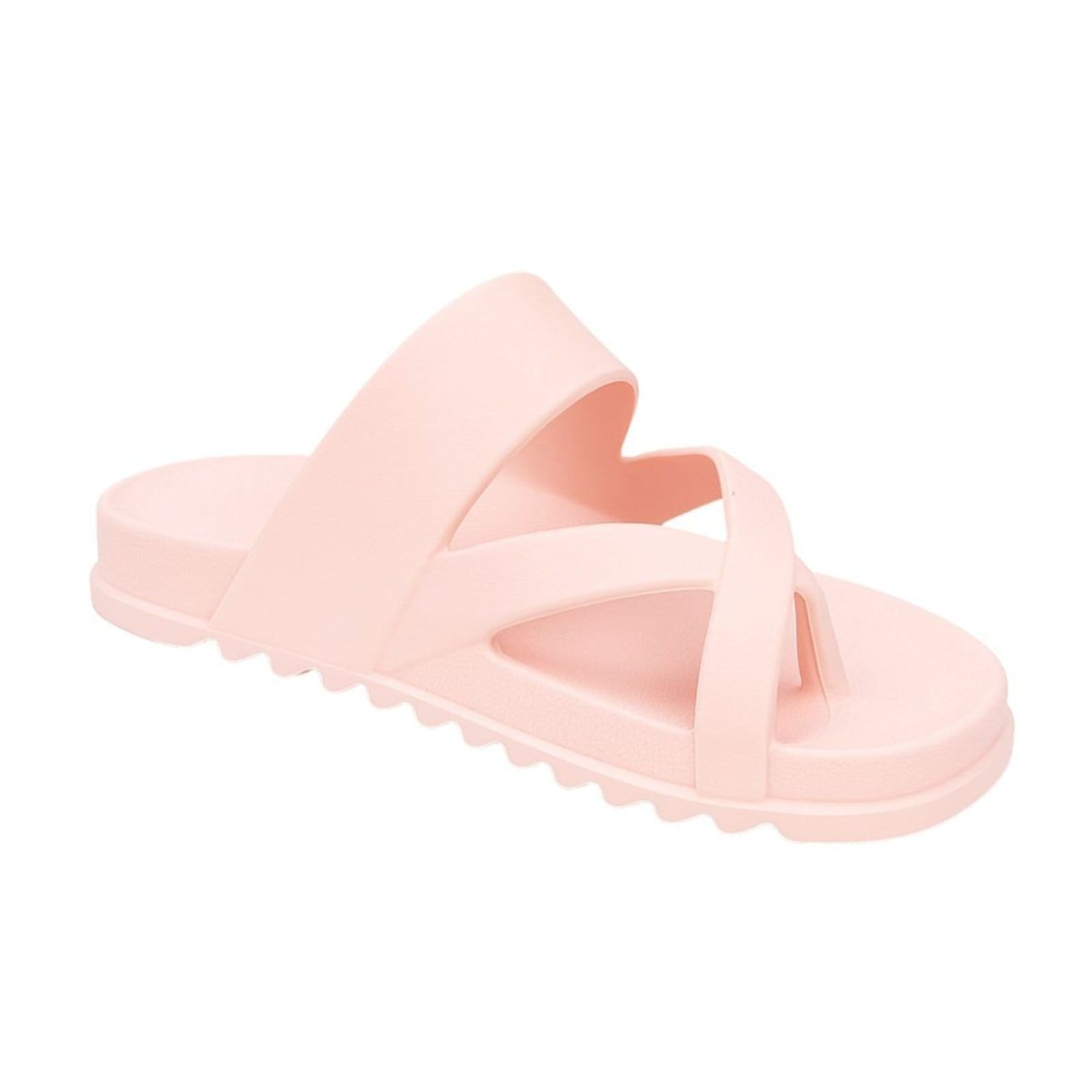 Vista 2 Chinela Feminina Casual Veritimo Papete De Dedo Sandália Elegante Casual Claro Veritimo rosa