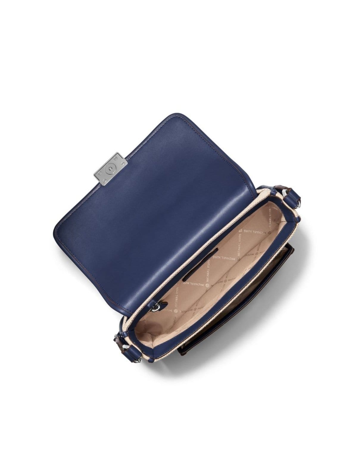 Vista 2 Bolsa Transversal Bradshaw Média De Linho 35S5s2bm8c406 Michael Kors azul